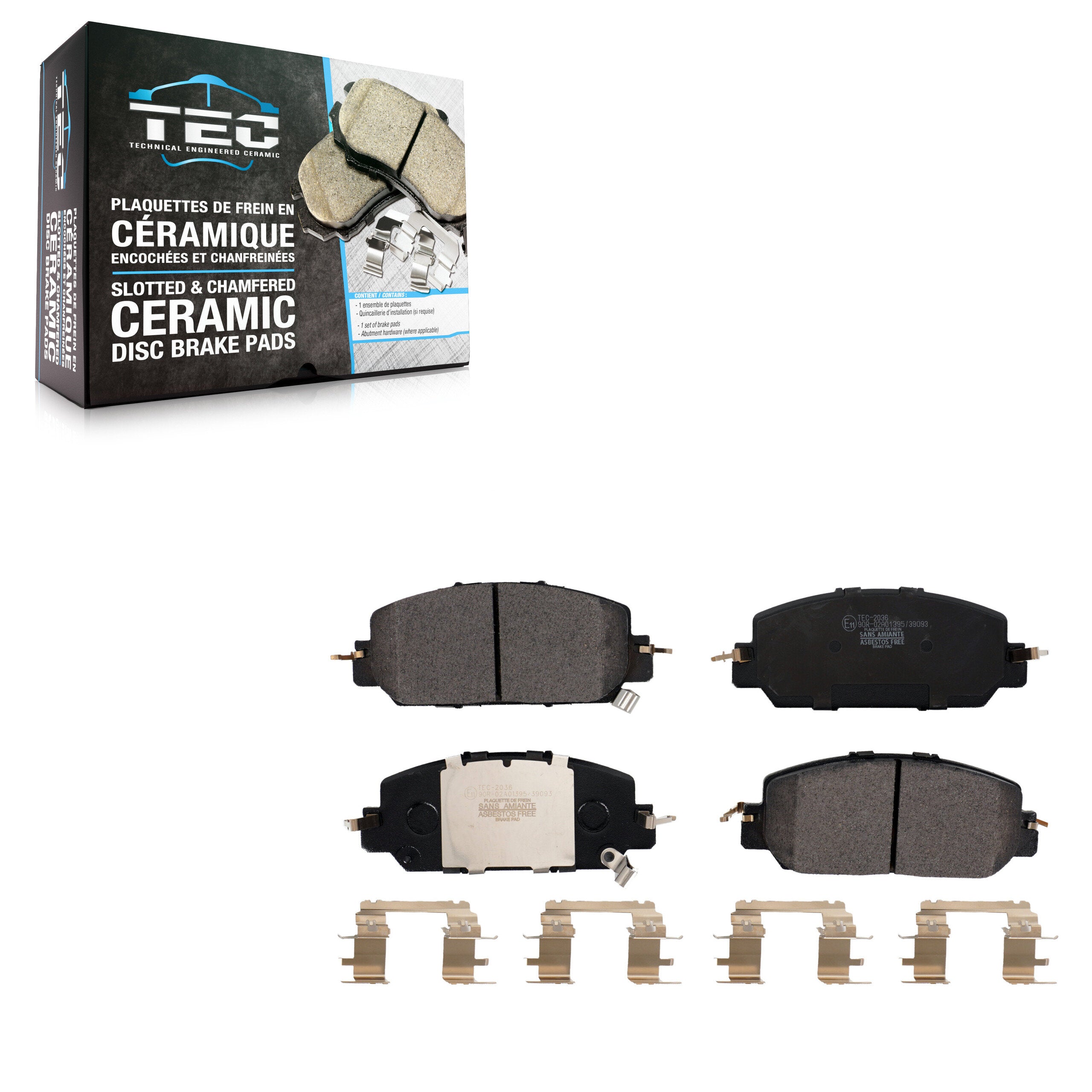 TEC TEC-2036 Disc Brake Pad for 2017-2023 Honda CR-V, Honda HR-V, Honda Clarity - Front