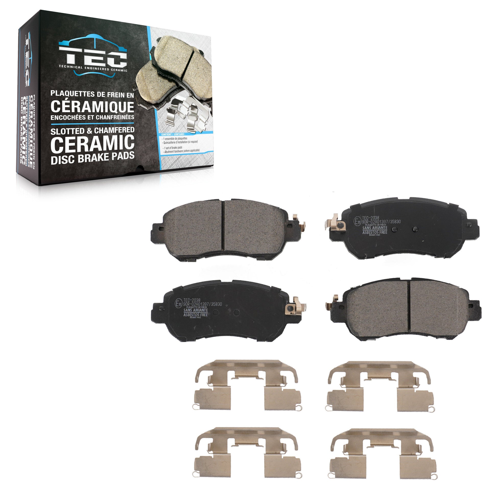 TEC TEC-2038 Disc Brake Pad for 2018-2024 Nissan Kicks, Nissan Versa - Front