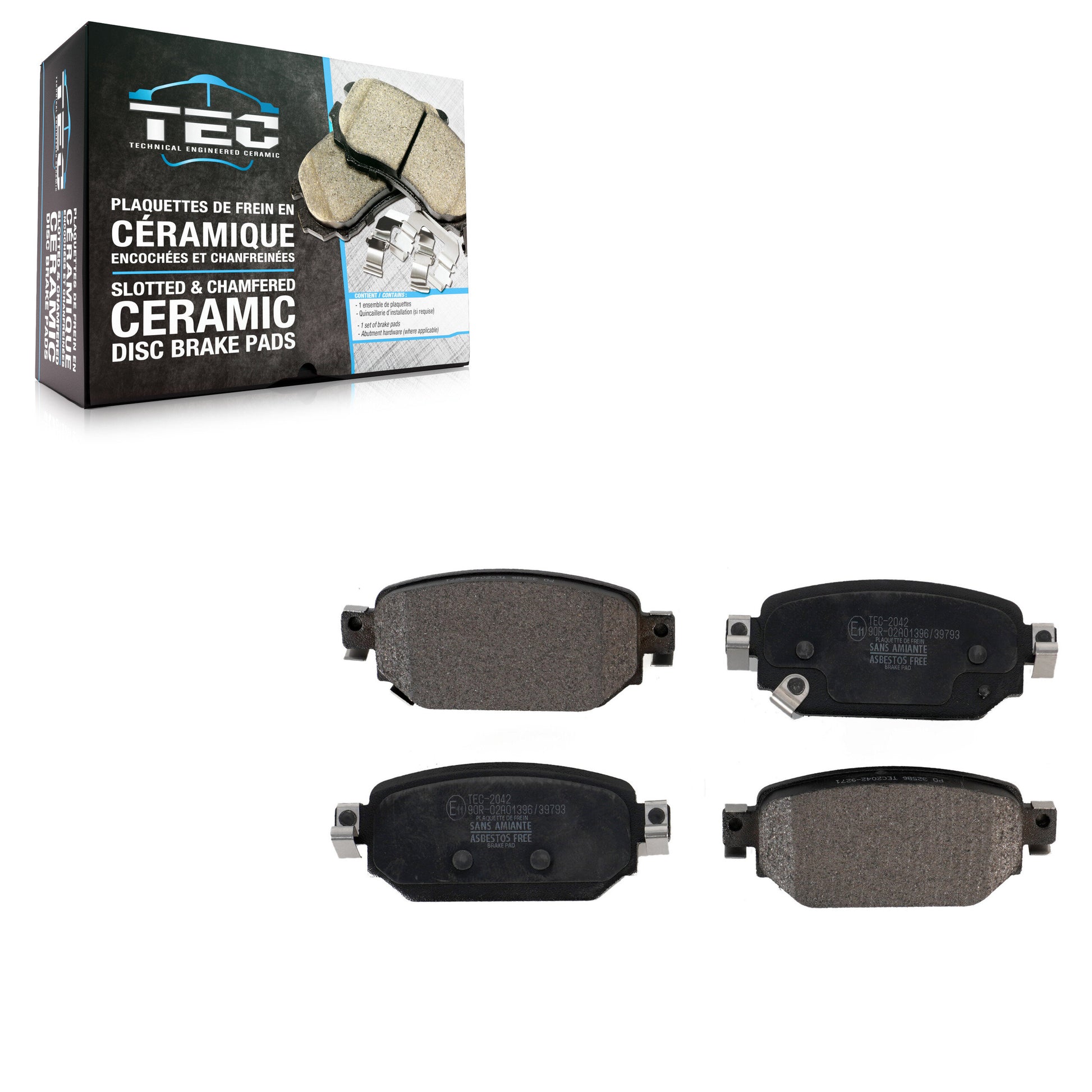 TEC TEC-2042 Disc Brake Pad for 2017-2022 Mazda CX-3, Mazda 3, Mazda 3 Sport - Rear