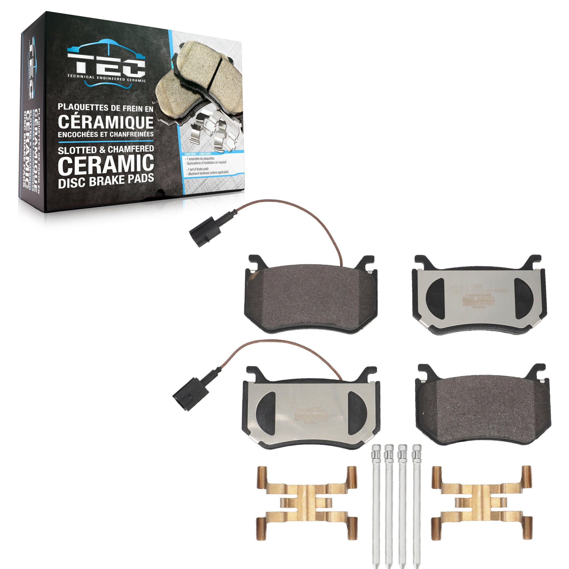 TEC TEC-2043 Disc Brake Pad for 2017-2024 Alfa Romeo Giulia, Alfa Romeo Stelvio - Rear
