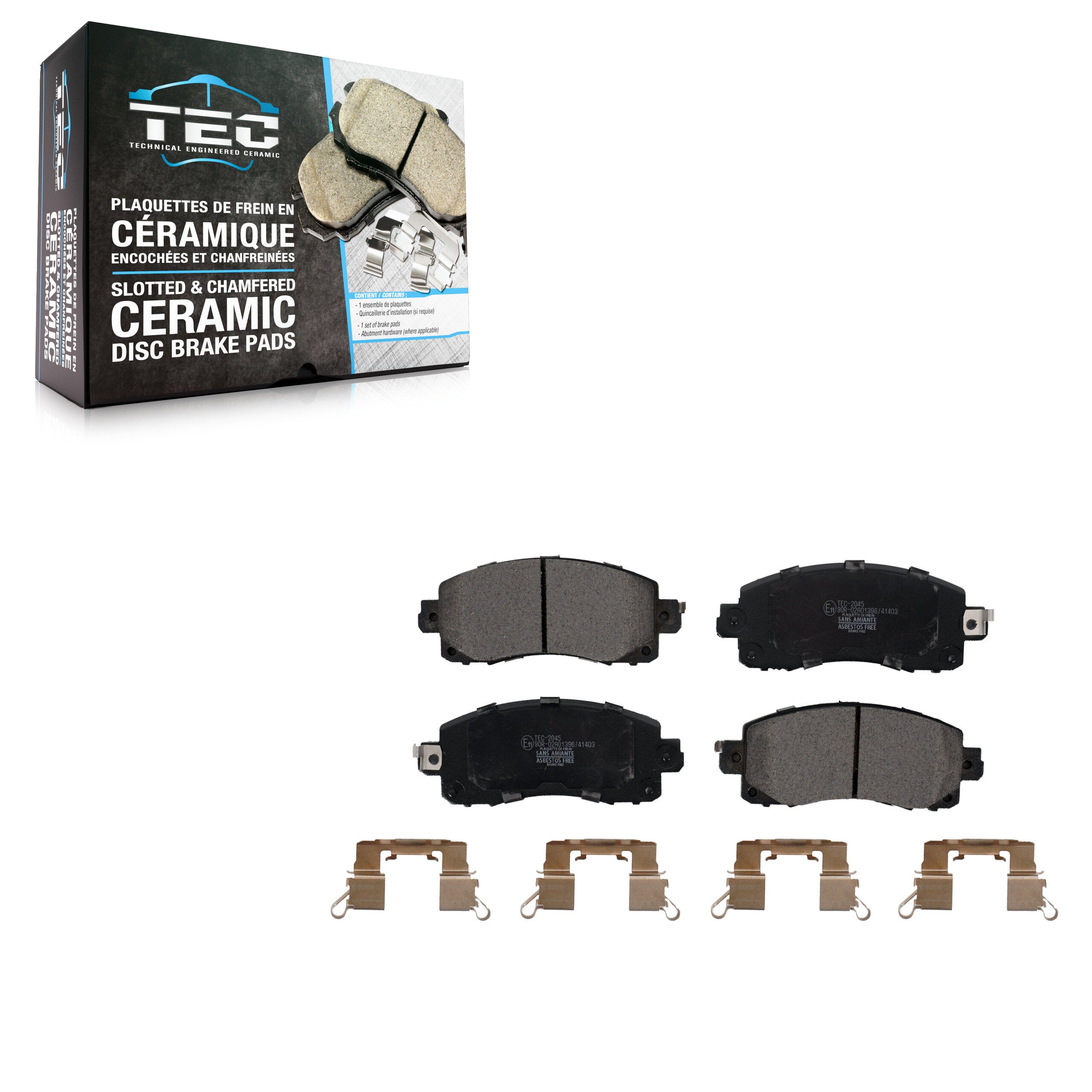 TEC TEC-2045 Disc Brake Pad for 2017-2025 Subaru WRX, Subaru Legacy, Subaru Outback - Front
