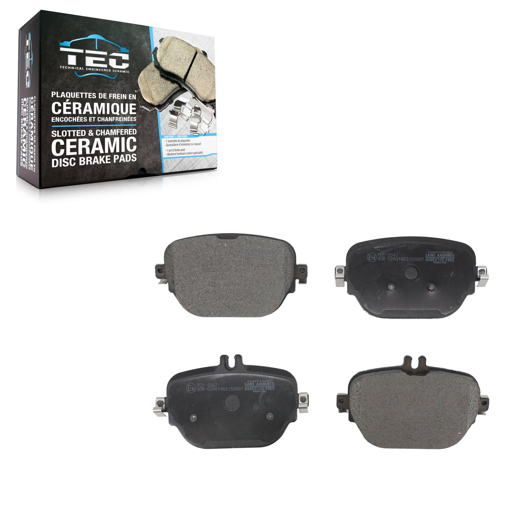 TEC TEC-2047 Disc Brake Pad for 2017-2023 Mercedes-Benz CLS450, Mercedes-Benz CLS53 AMG, Mercedes-Benz E450 - Rear