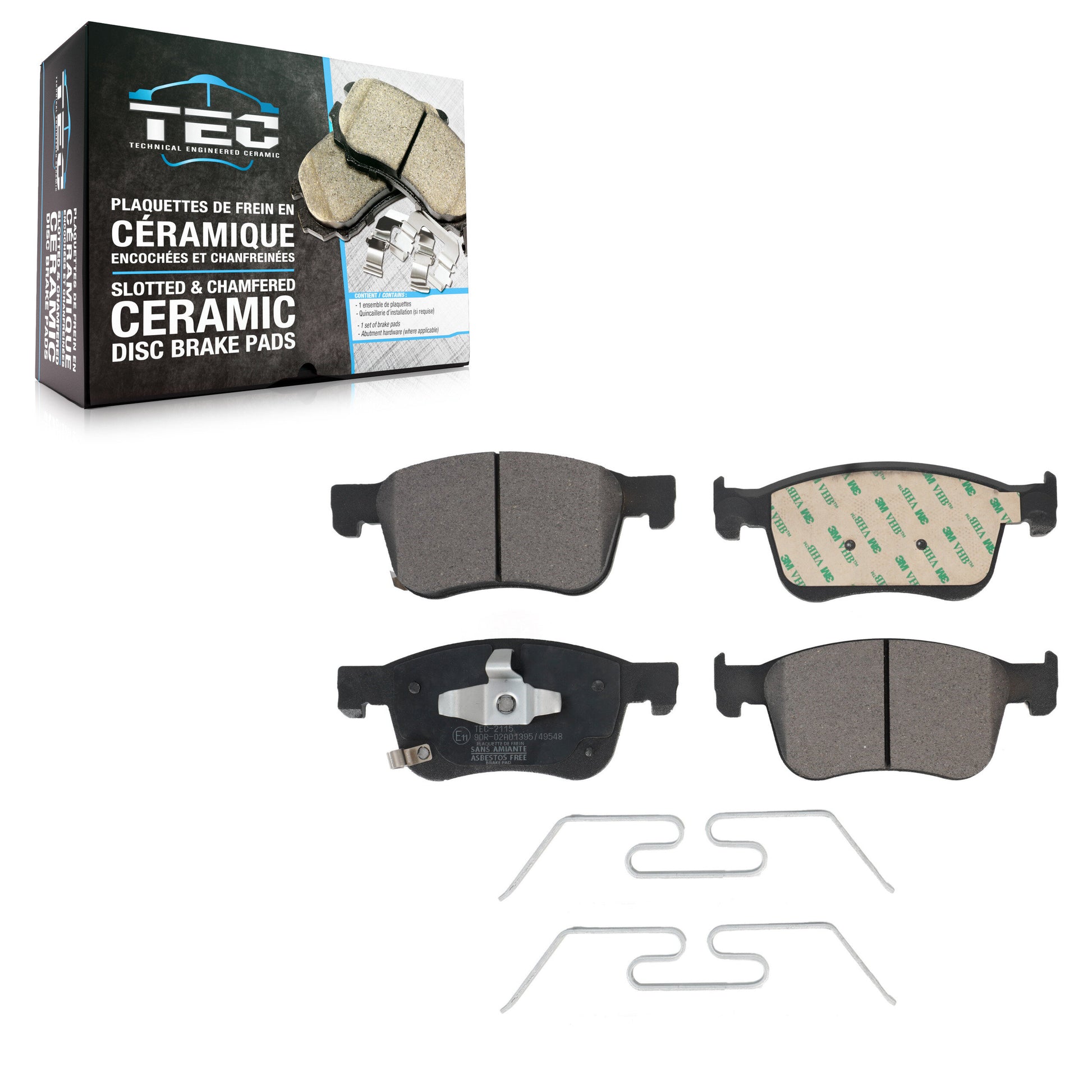 TEC TEC-2115 Disc Brake Pad for 2018-2025 Acura Integra, Honda Accord, Honda Civic - Front