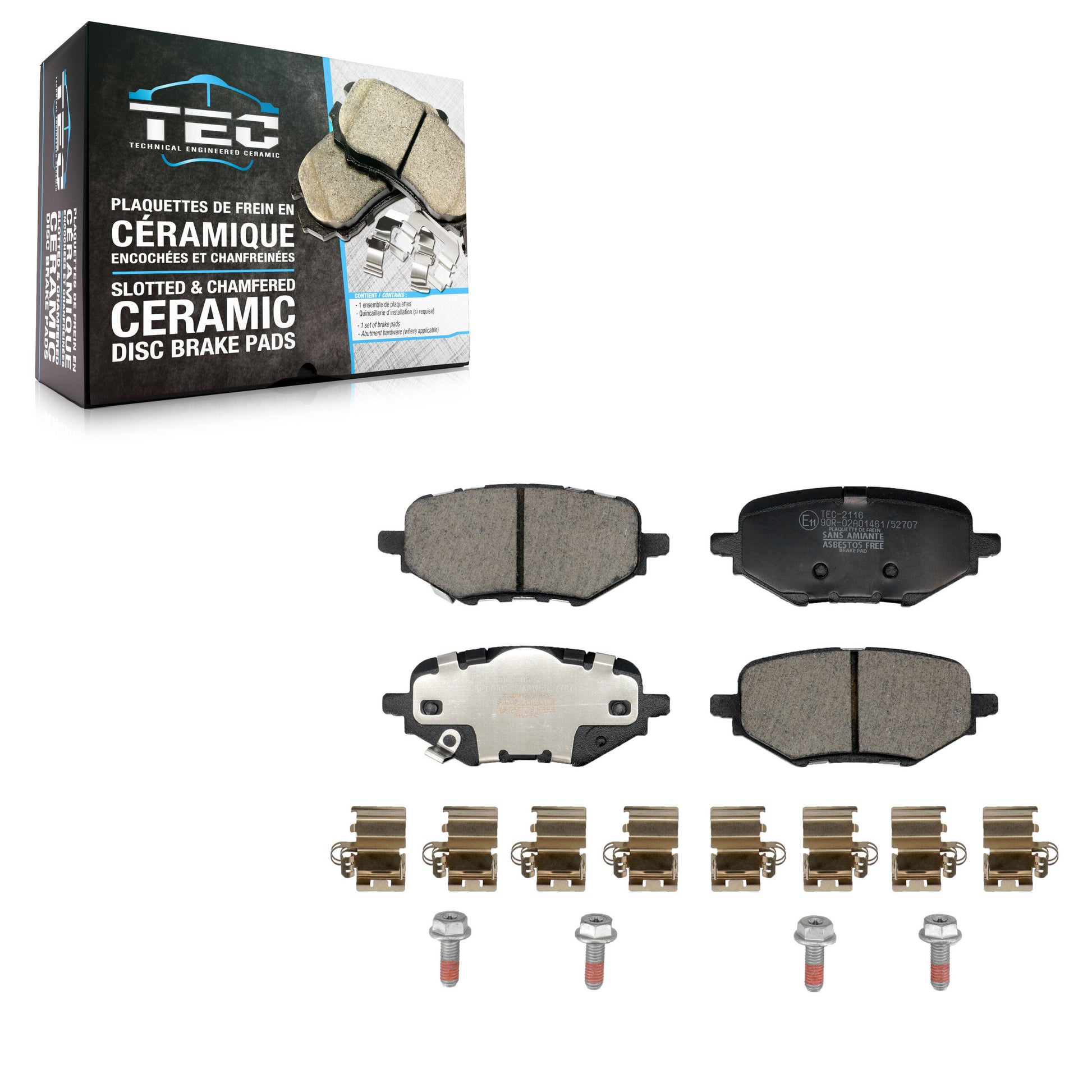 TEC TEC-2116 Disc Brake Pad for 2017-2024 Honda HR-V, Honda Clarity - Rear