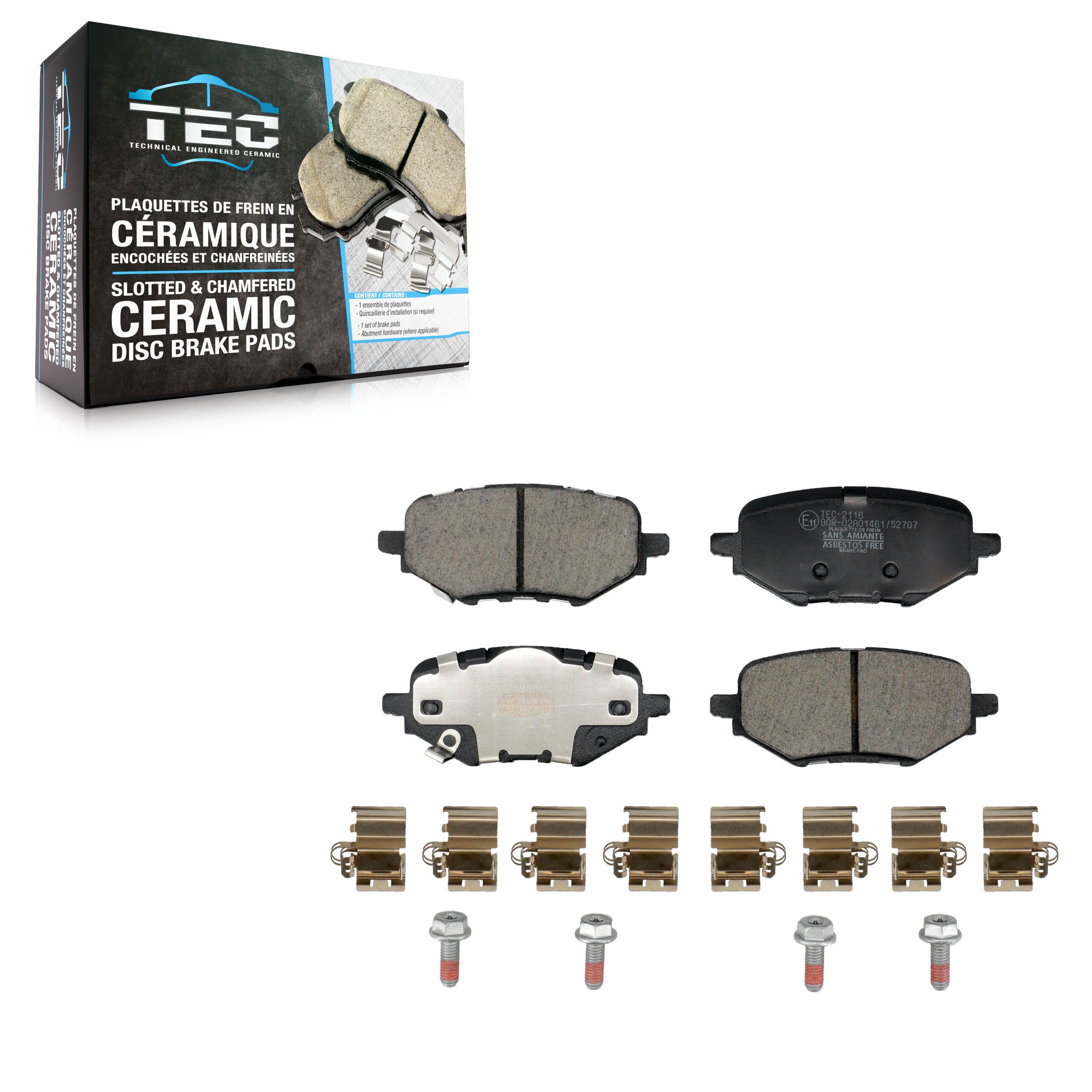 TEC TEC-2116 Disc Brake Pad for 2017-2024 Honda HR-V, Honda Clarity - Rear
