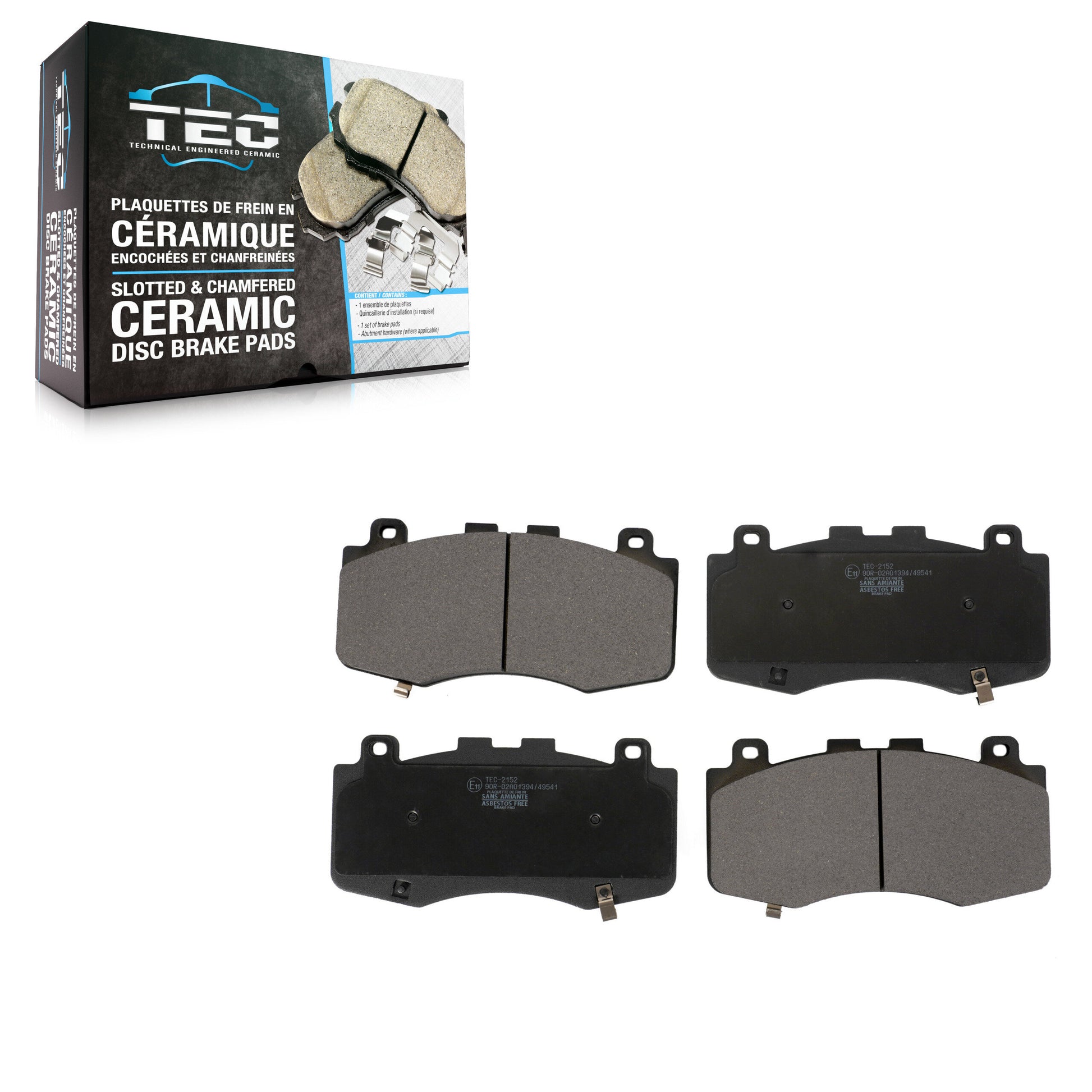 TEC TEC-2152 Disc Brake Pad for 2018-2024 Dodge Durango, Jeep Grand Cherokee - Front