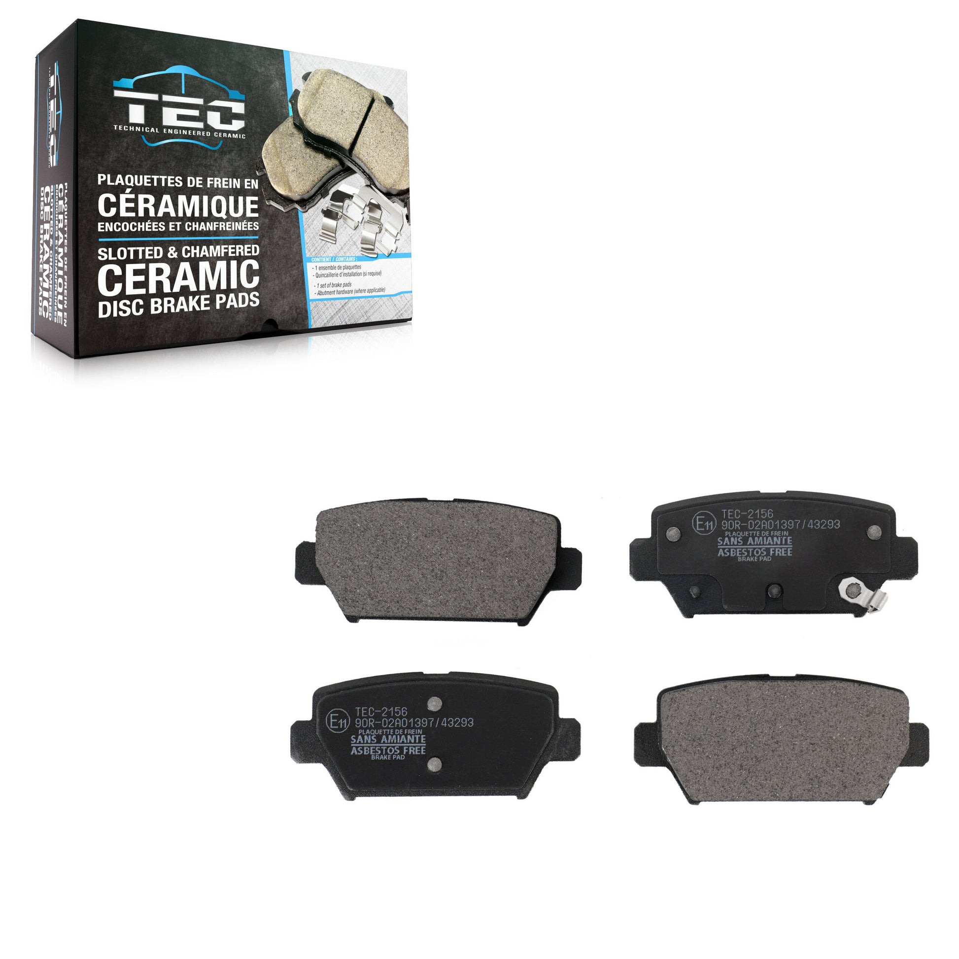 TEC TEC-2156 Disc Brake Pad for 2018-2022 Mitsubishi Eclipse Cross - Rear