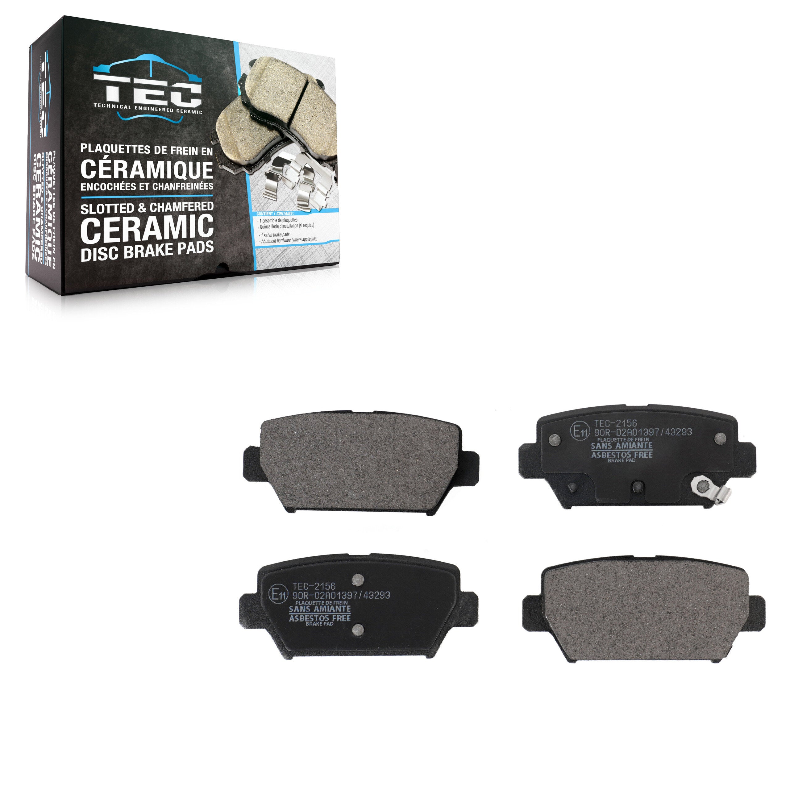 TEC TEC-2156 Disc Brake Pad for 2018-2022 Mitsubishi Eclipse Cross - Rear