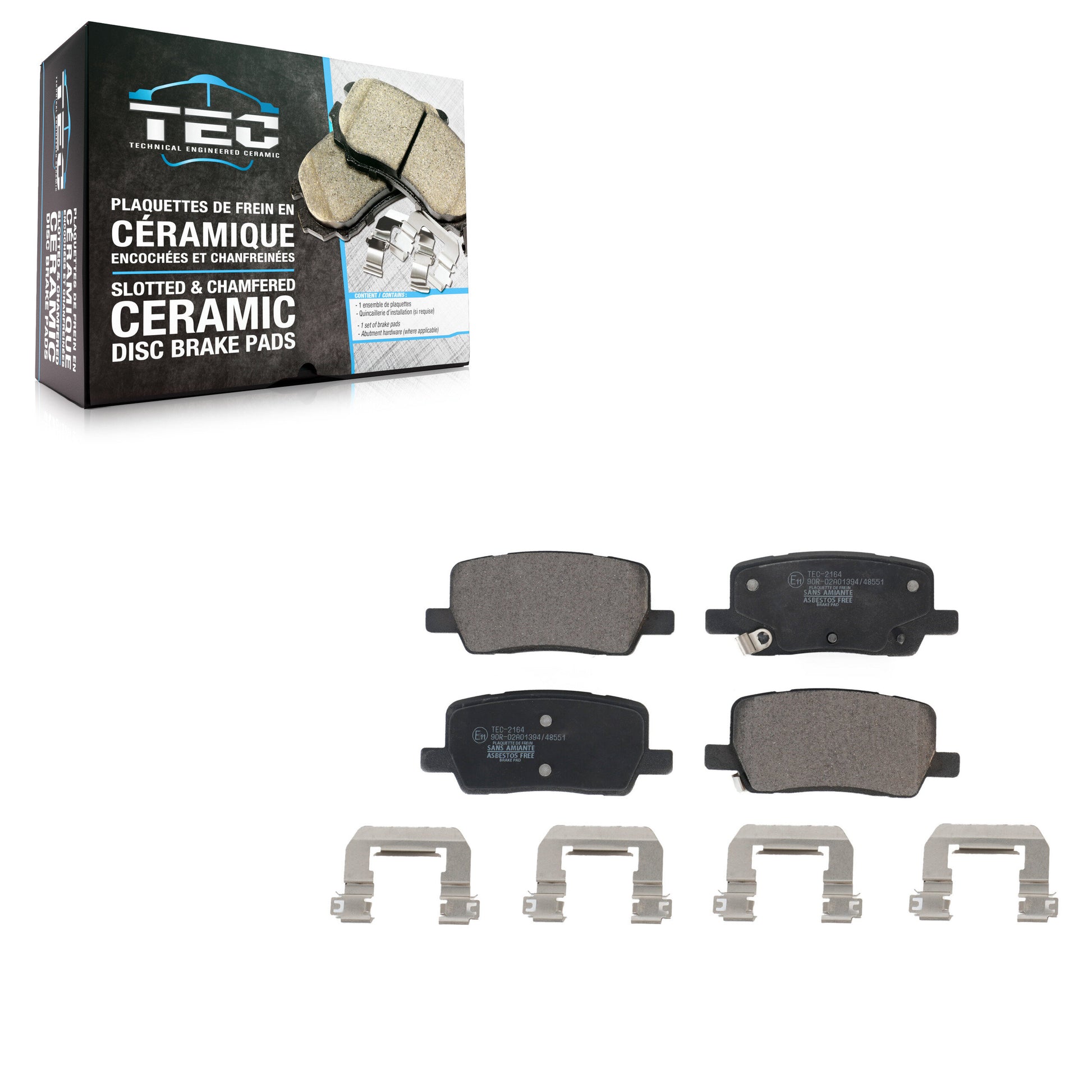 TEC TEC-2164 Disc Brake Pad for 2017-2025 Tesla S, Tesla X - Rear