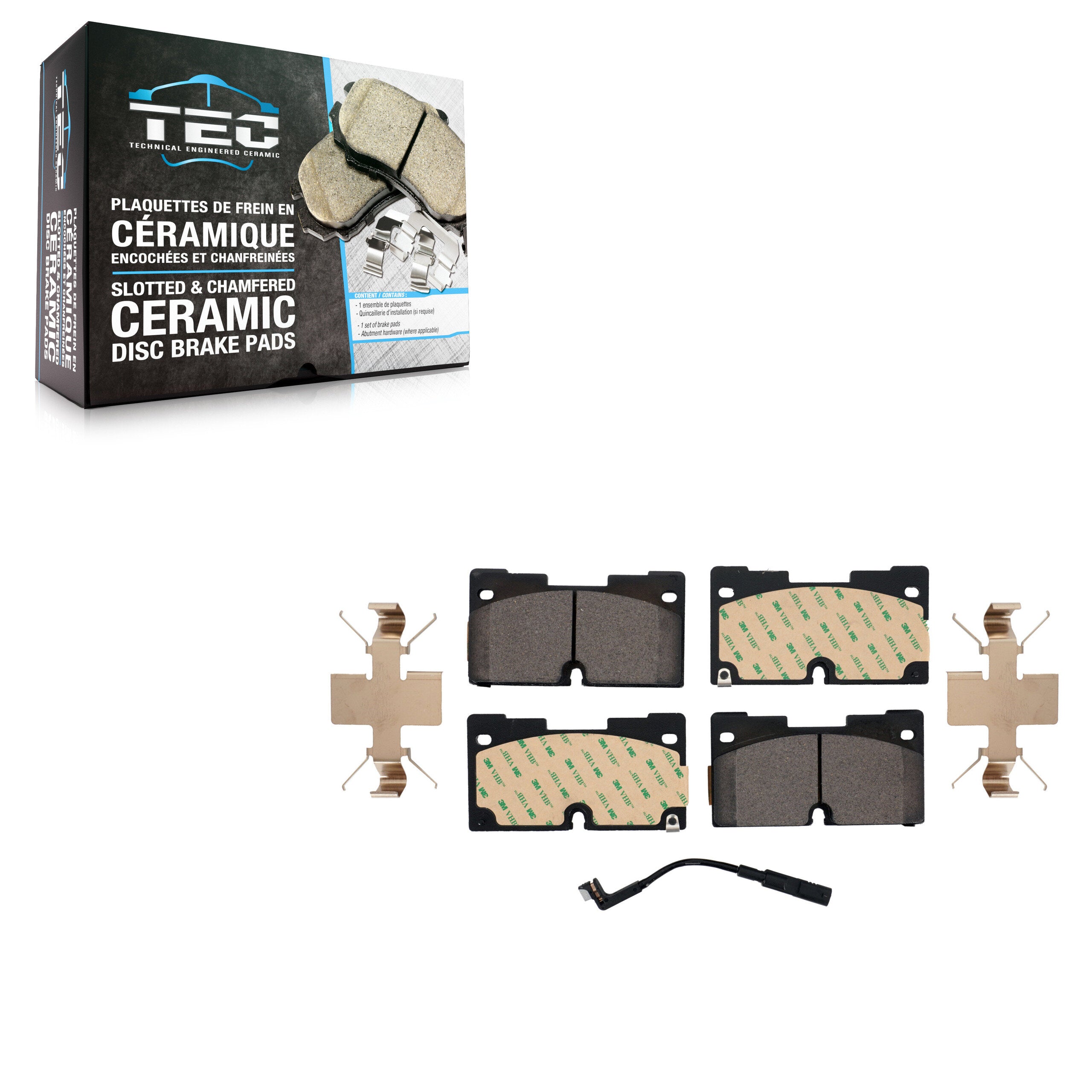 TEC TEC-2173 Disc Brake Pad for 2019-2025 Chevrolet Silverado 1500 LTD, GMC Sierra 1500 Limited, Cadillac Escalade - Front