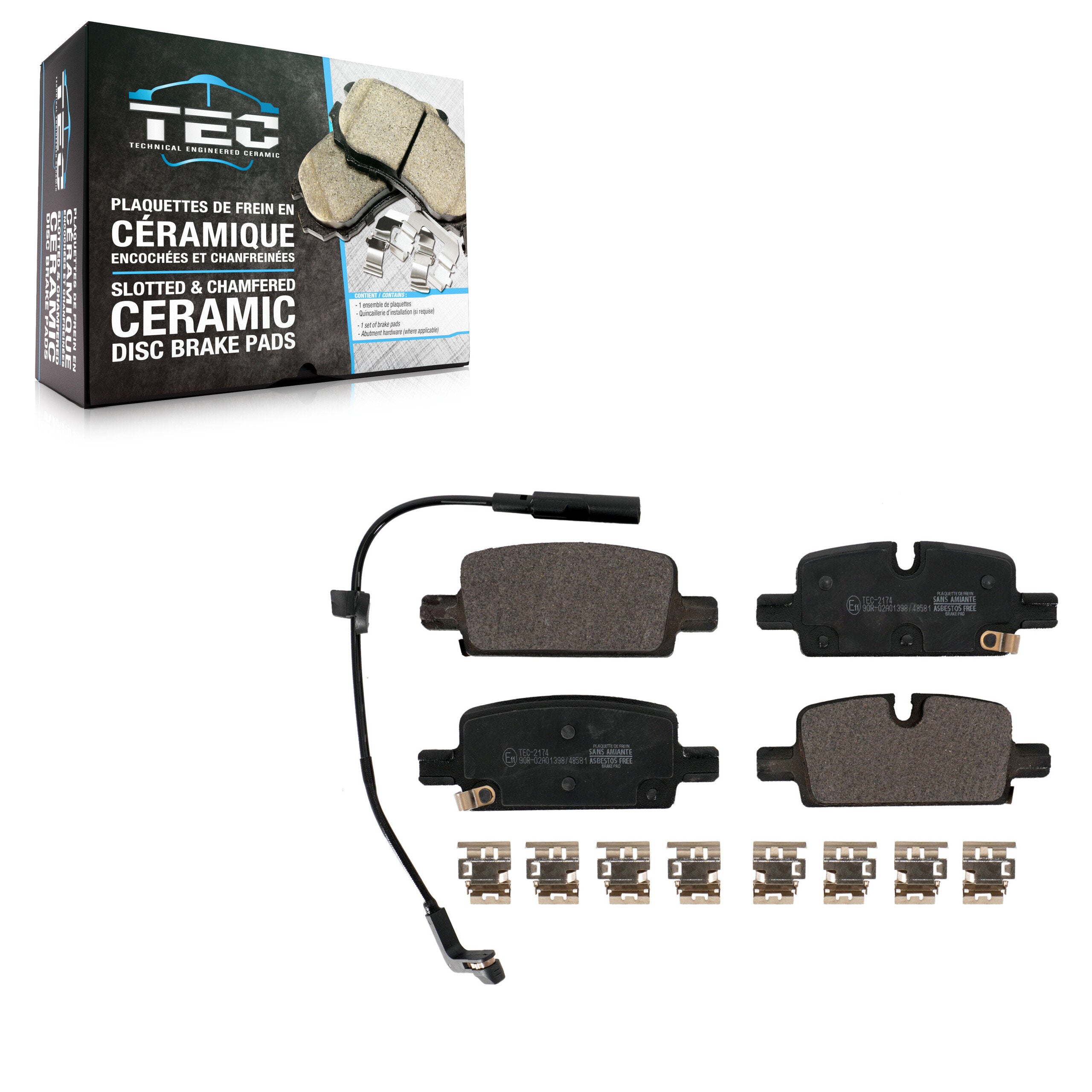 TEC TEC-2174 Disc Brake Pad for 2019-2024 Cadillac LYRIQ, Chevrolet Colorado, GMC Canyon - Rear