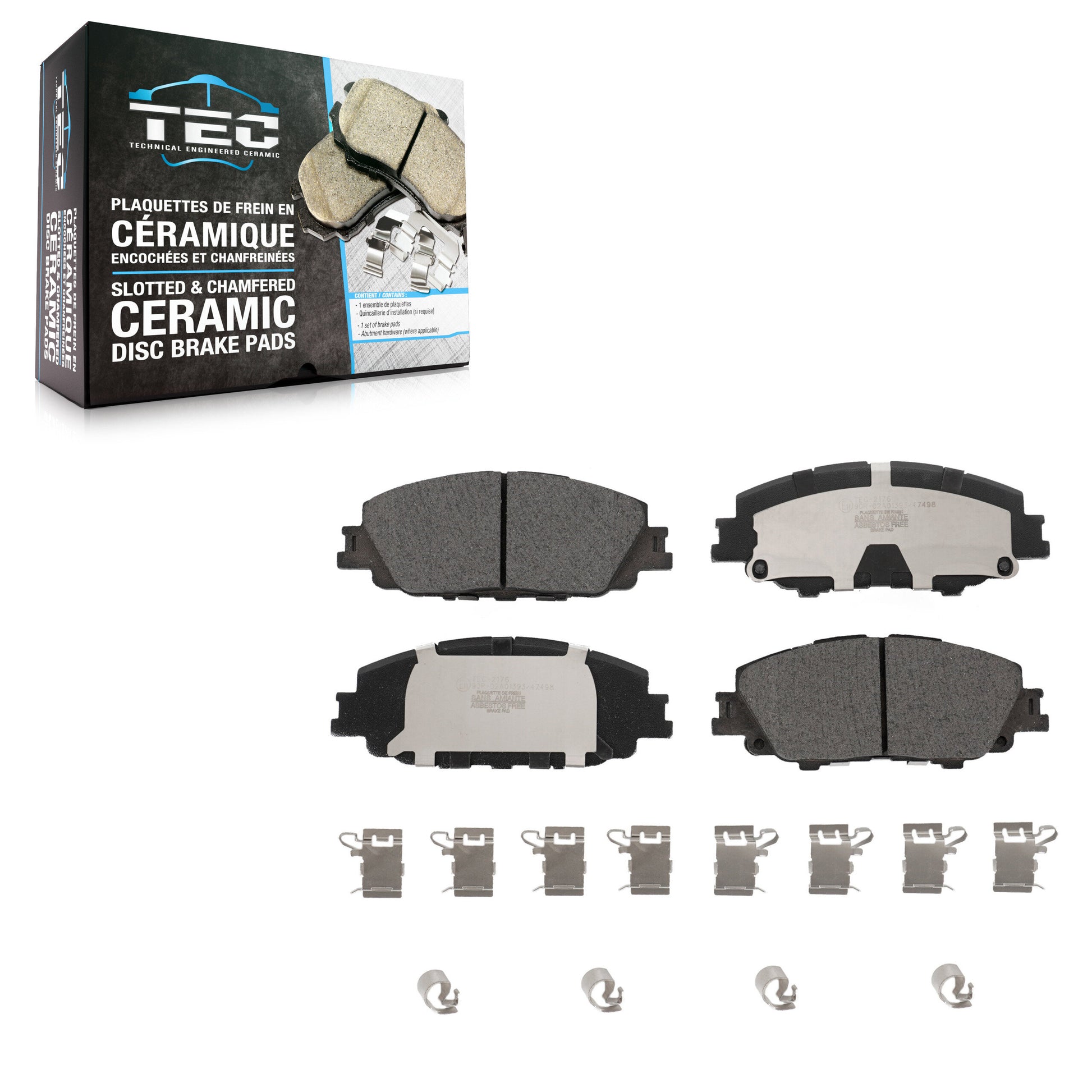 TEC TEC-2176 Disc Brake Pad for 2019-2025 Toyota Corolla, Toyota Prius, Toyota Prius Prime - Front