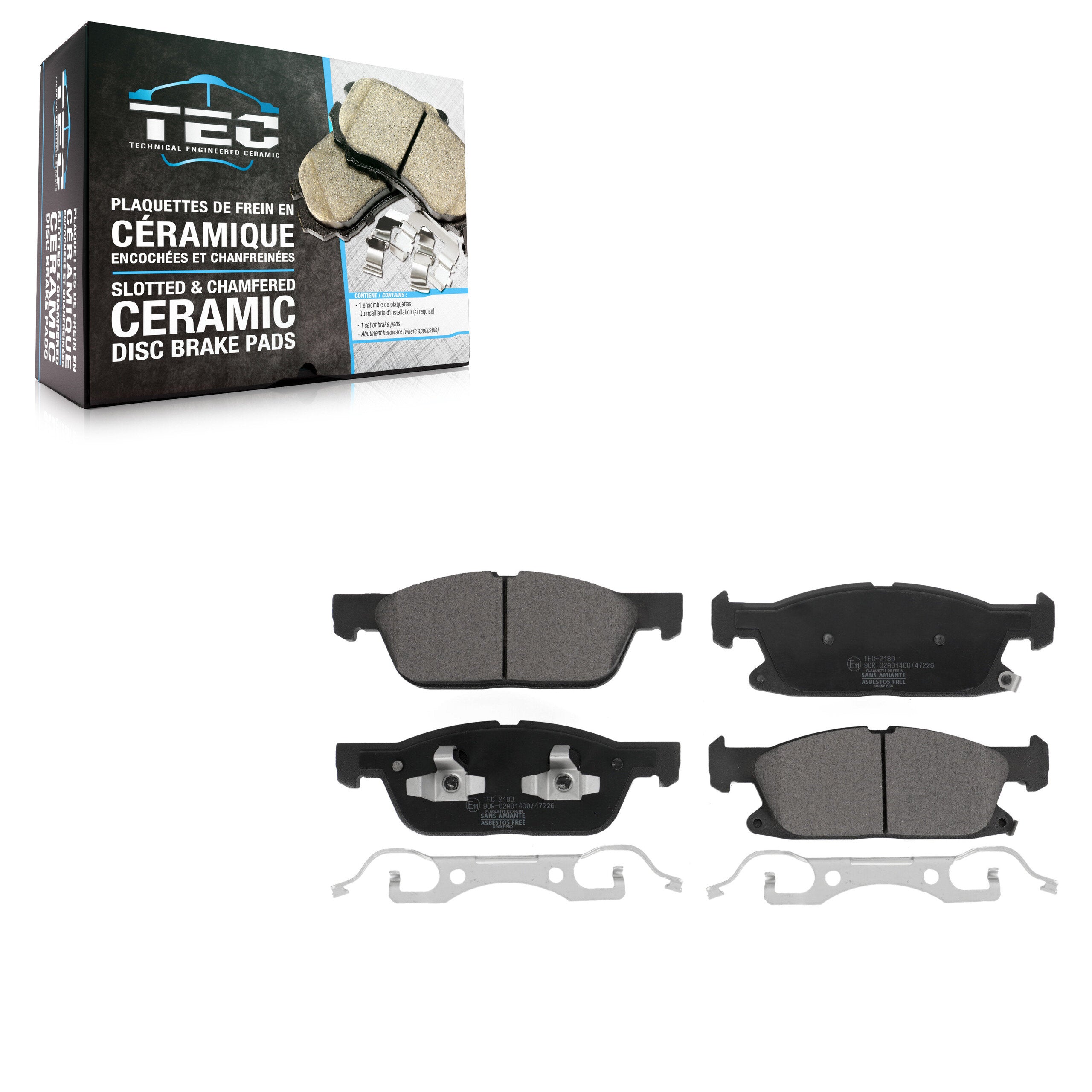 TEC TEC-2180 Disc Brake Pad for 2019-2024 Ford Edge, Lincoln Nautilus - Front