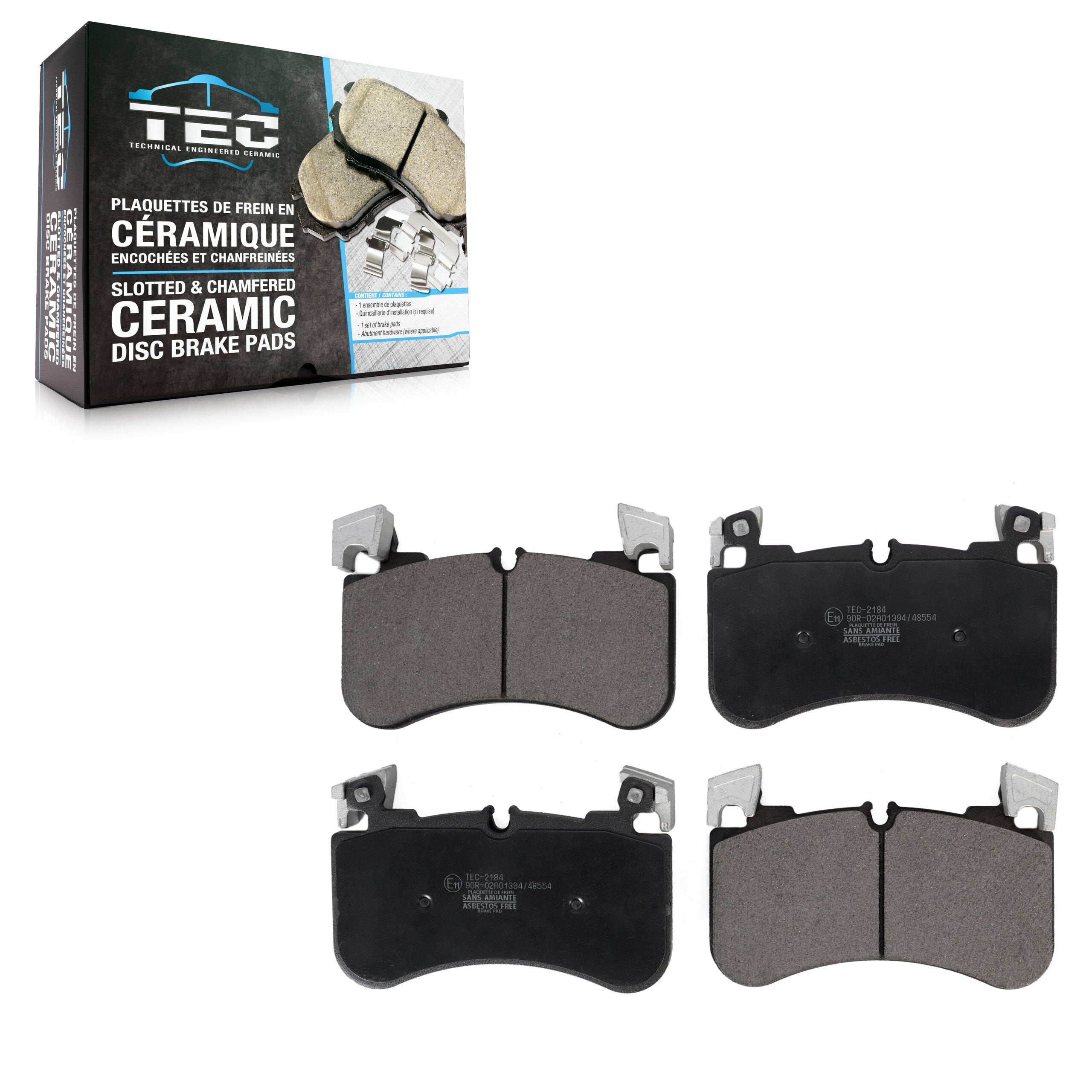 TEC TEC-2184 Disc Brake Pad for 2018-2022 Land Rover Defender 90, Land Rover Discovery, Land Rover Range Rover - Front