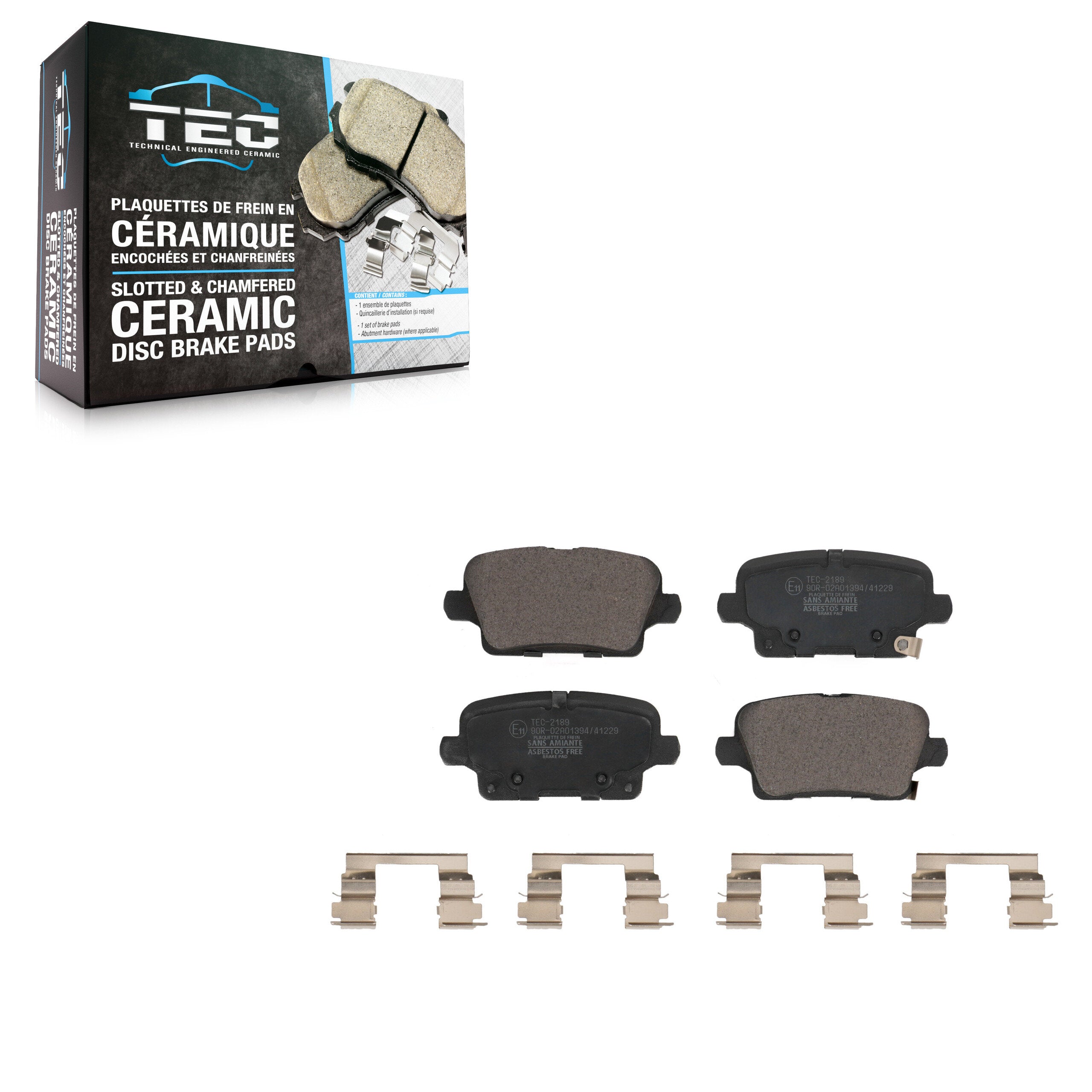 TEC TEC-2189 Disc Brake Pad for 2018-2024 Buick Envision, Buick Regal Sportback, Cadillac XT4 - Rear