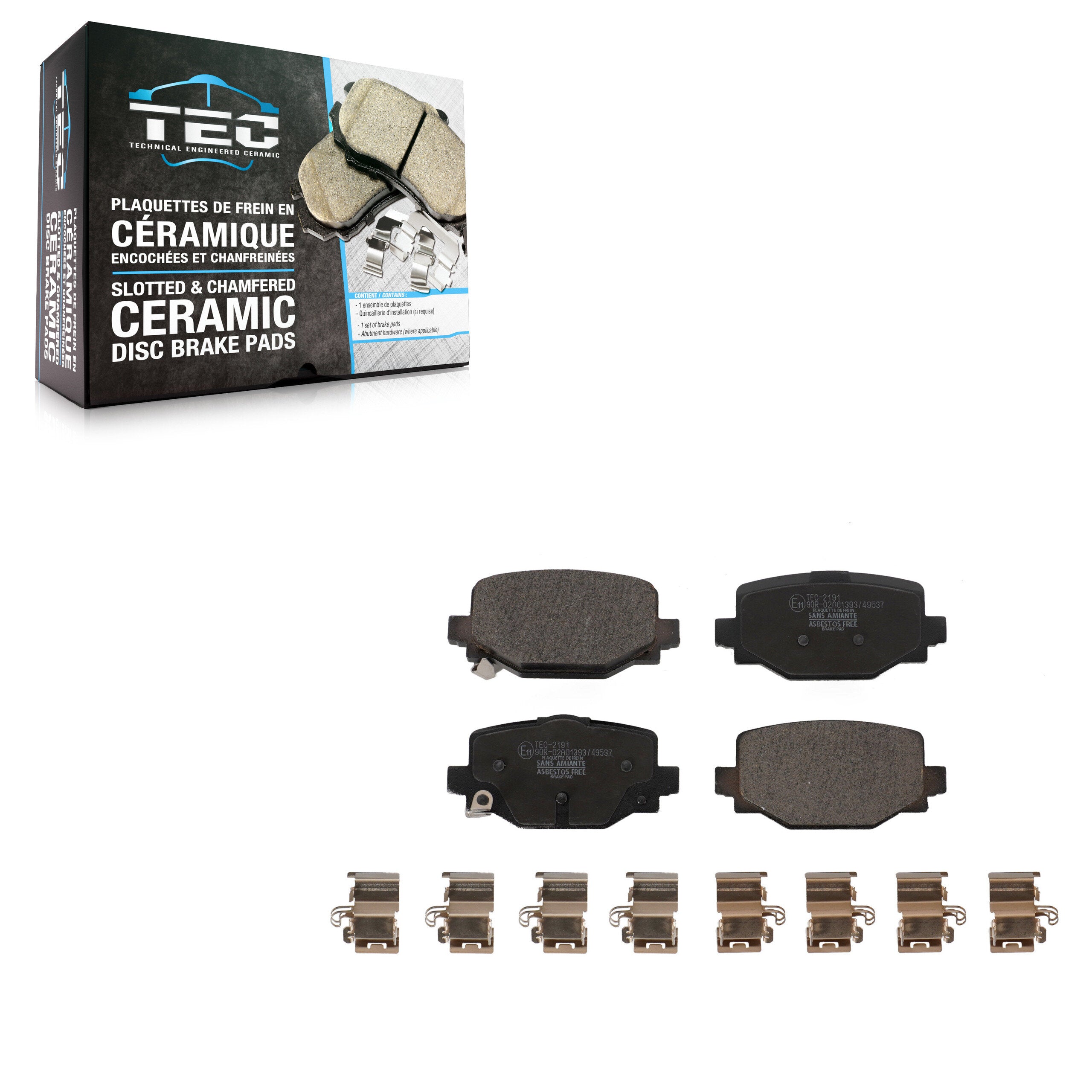 TEC TEC-2191 Disc Brake Pad for 2019-2024 INFINITI QX55, INFINITI QX50 - Rear