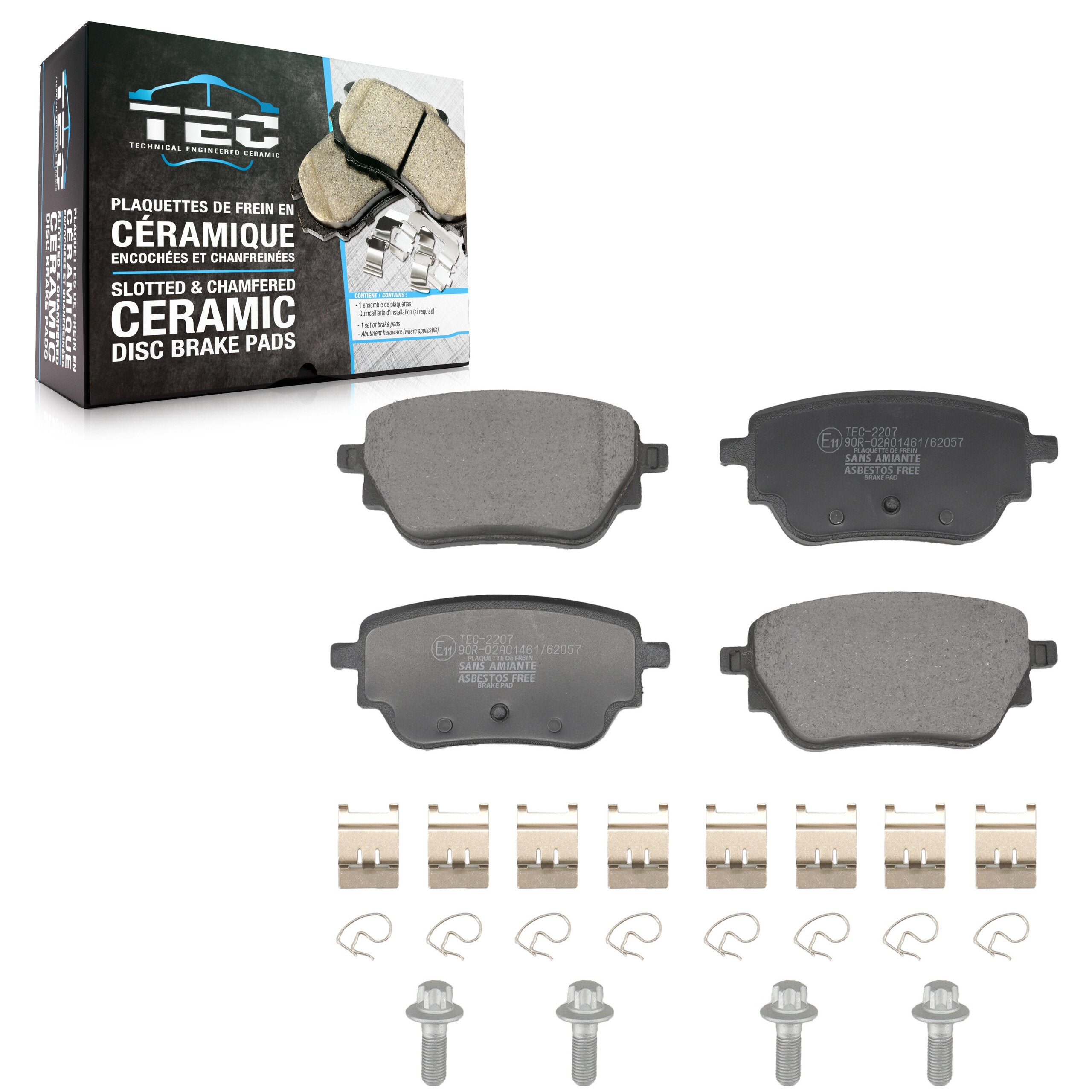 TEC TEC-2207 Disc Brake Pad for 2019-2023 Mercedes-Benz CLA250, Mercedes-Benz A220 - Rear