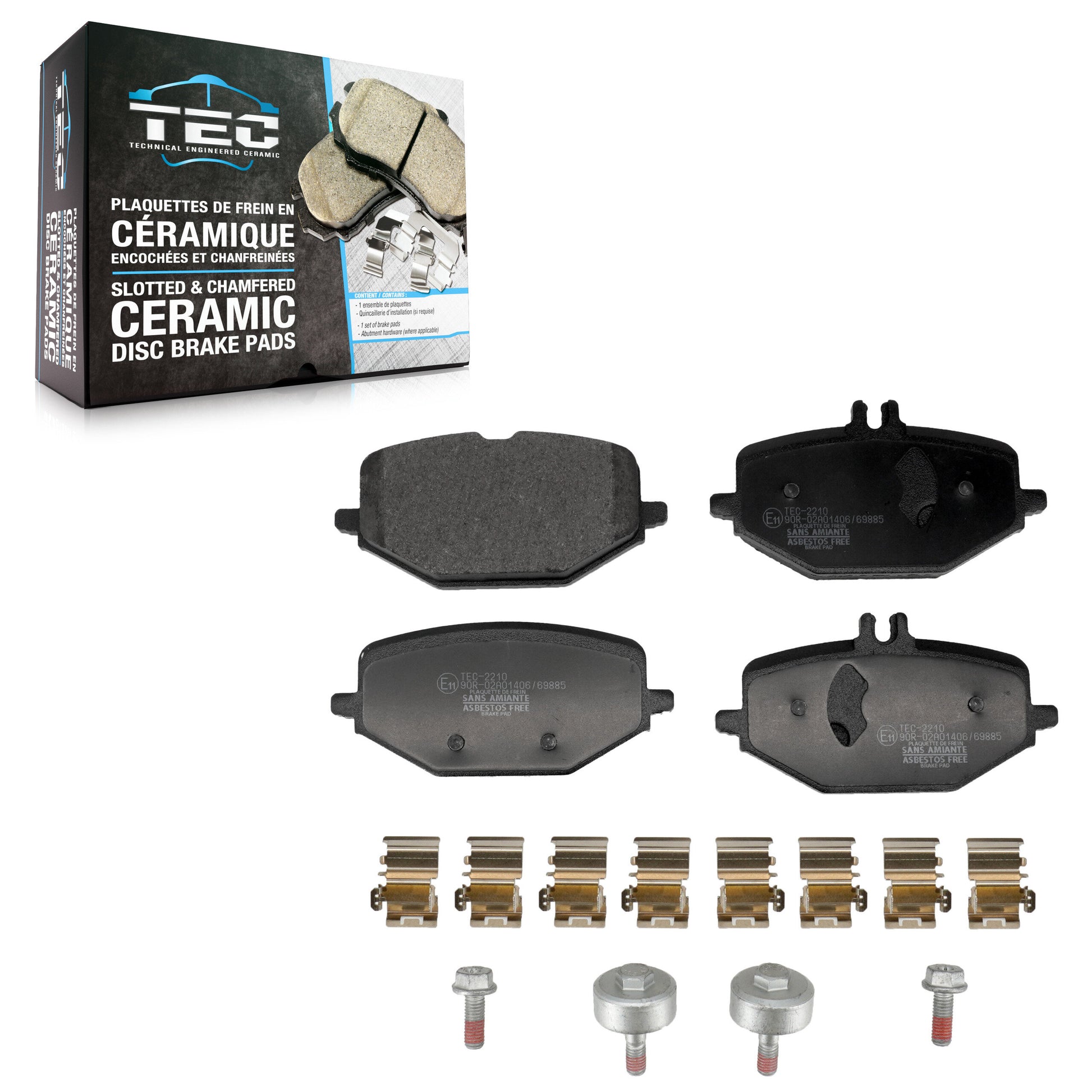 TEC TEC-2210 Disc Brake Pad for 2019-2023 Mercedes-Benz Maybach GLS600, Mercedes-Benz GLE350, Mercedes-Benz GLE450 - Rear