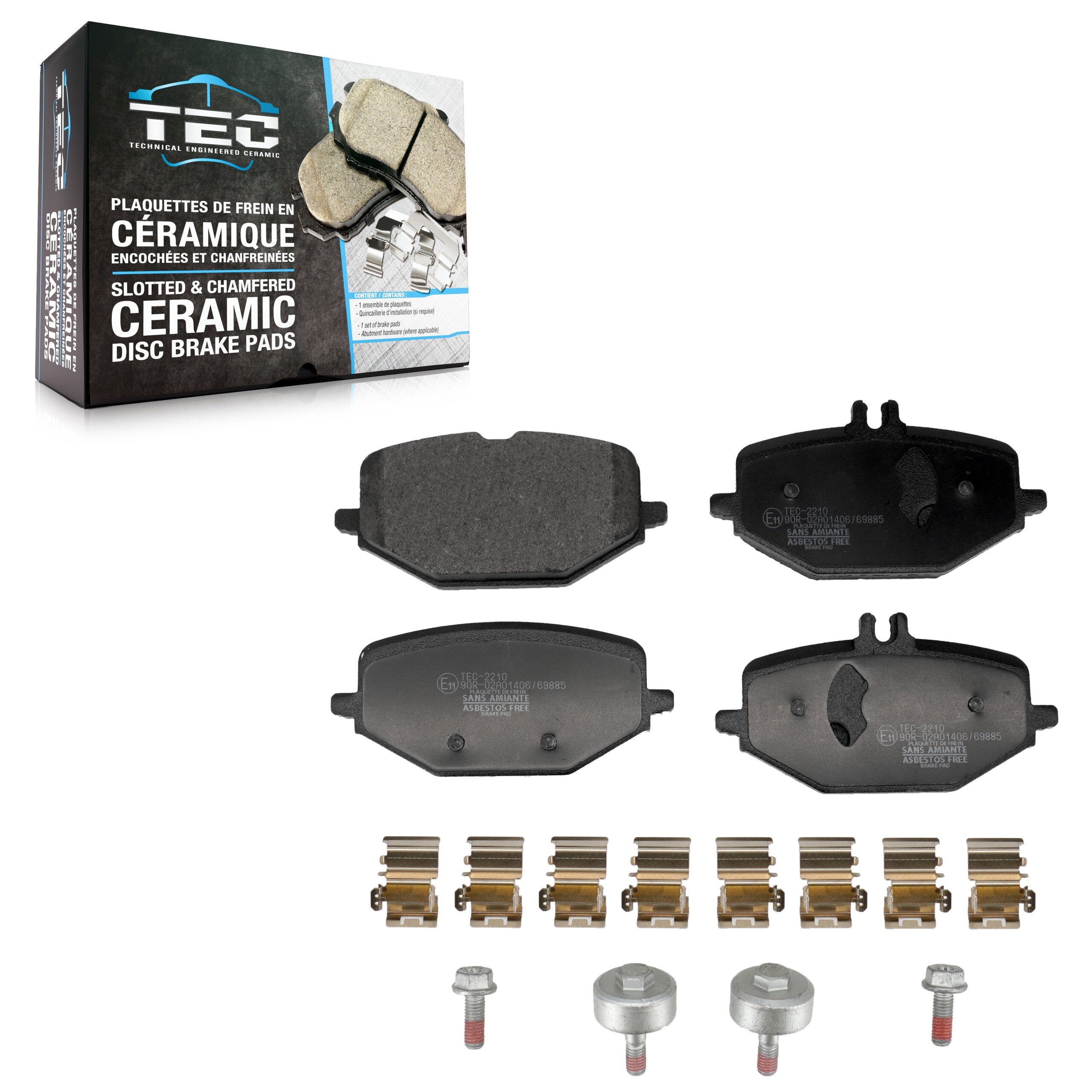 TEC TEC-2210 Disc Brake Pad for 2019-2023 Mercedes-Benz Maybach GLS600, Mercedes-Benz GLE350, Mercedes-Benz GLE450 - Rear