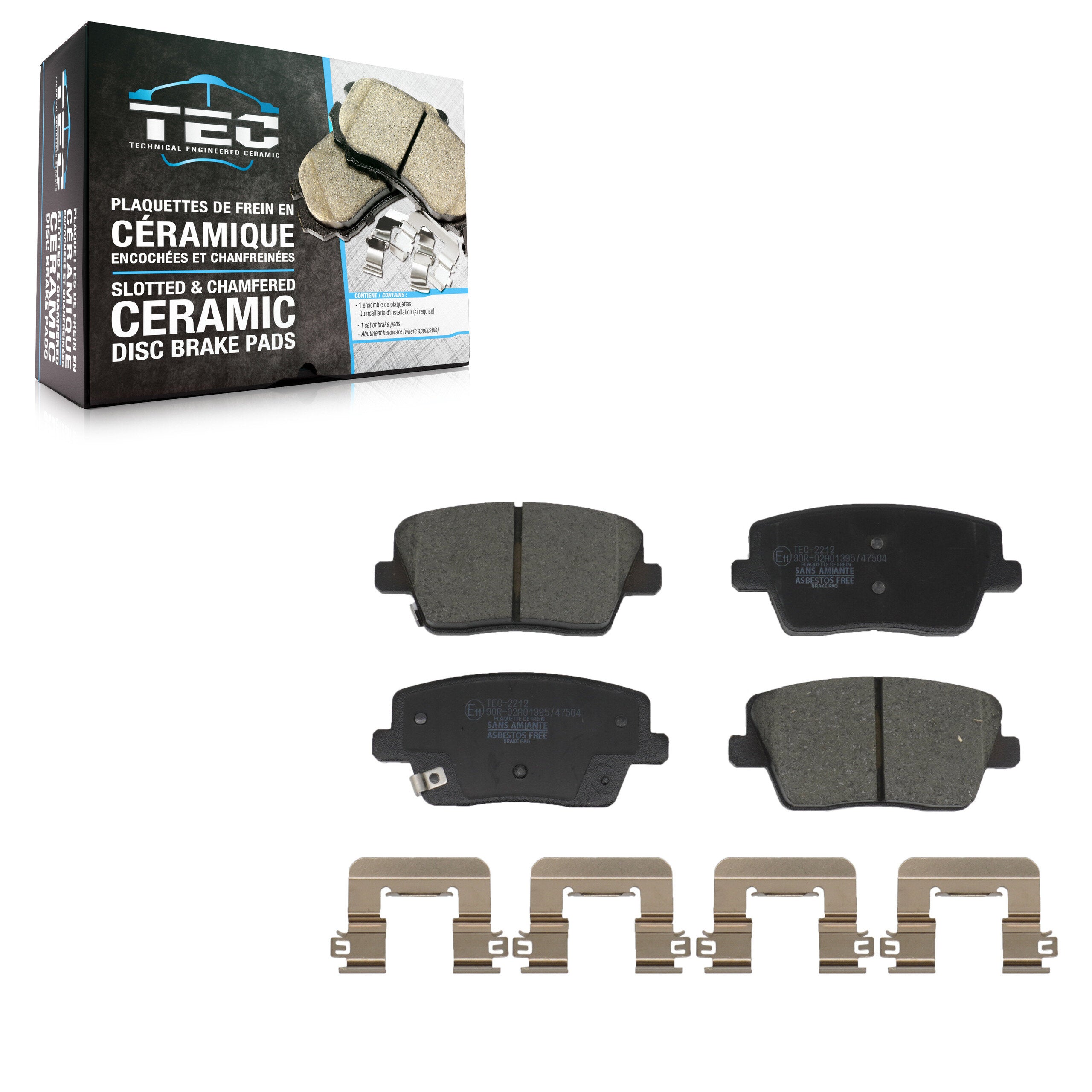 TEC TEC-2212 Disc Brake Pad for 2019-2025 Hyundai Elantra N, Hyundai Kona N, Hyundai Veloster N - Rear
