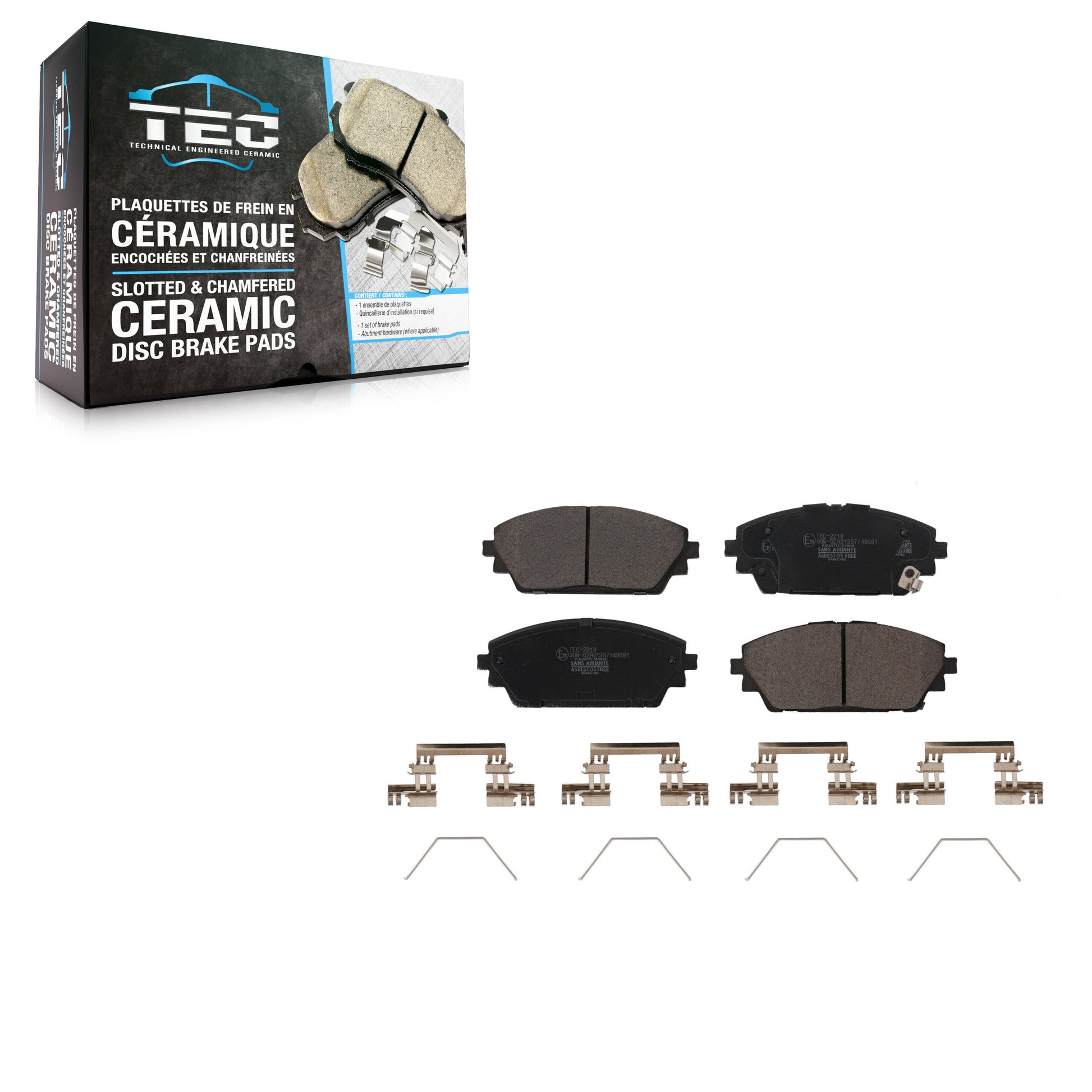 TEC TEC-2218 Disc Brake Pad for 2019-2025 Mazda 3, Mazda 3 Sport - Front