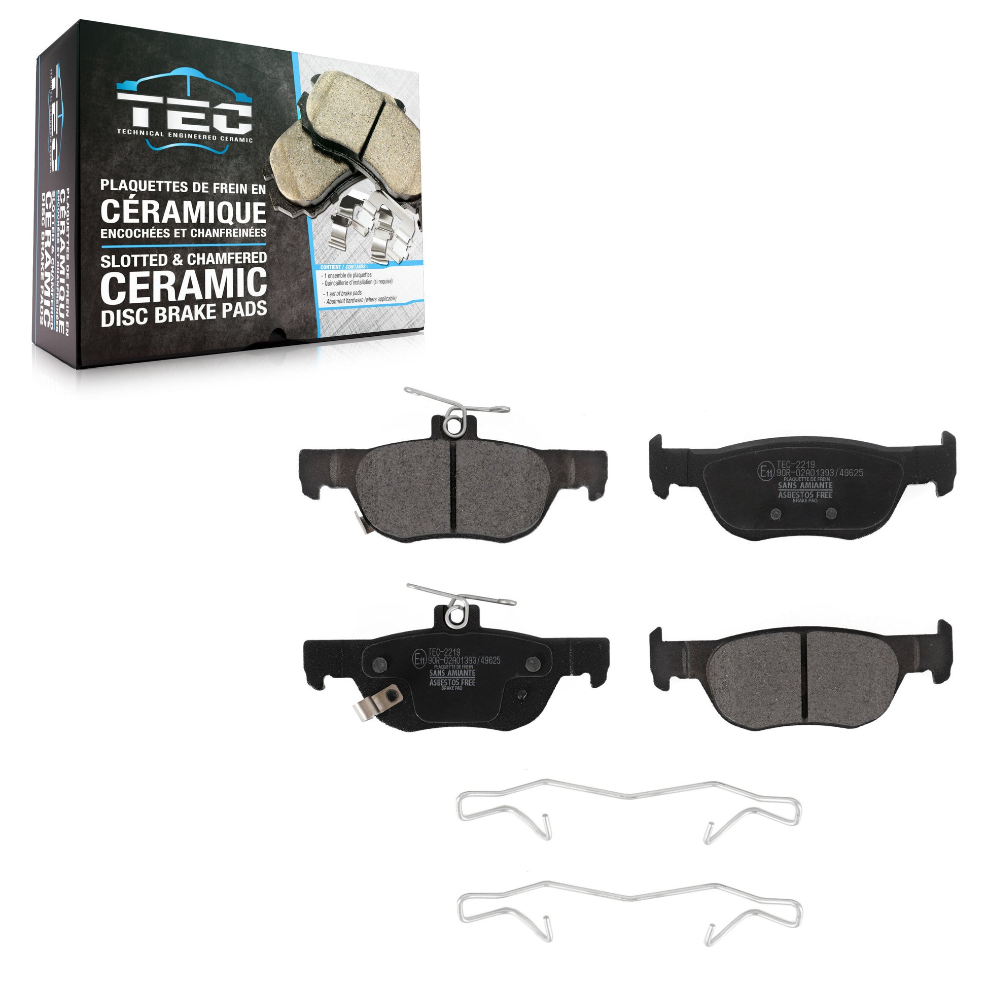TEC TEC-2219 Disc Brake Pad for 2019-2025 Mazda MX-30 EV, Mazda CX-30, Mazda 3 - Rear