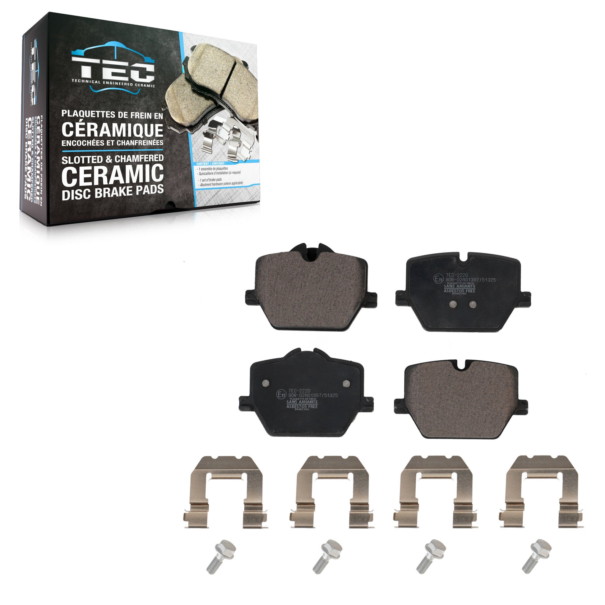 TEC TEC-2220 Disc Brake Pad for 2019-2024 BMW i4, Toyota GR Supra, BMW 230i - Rear