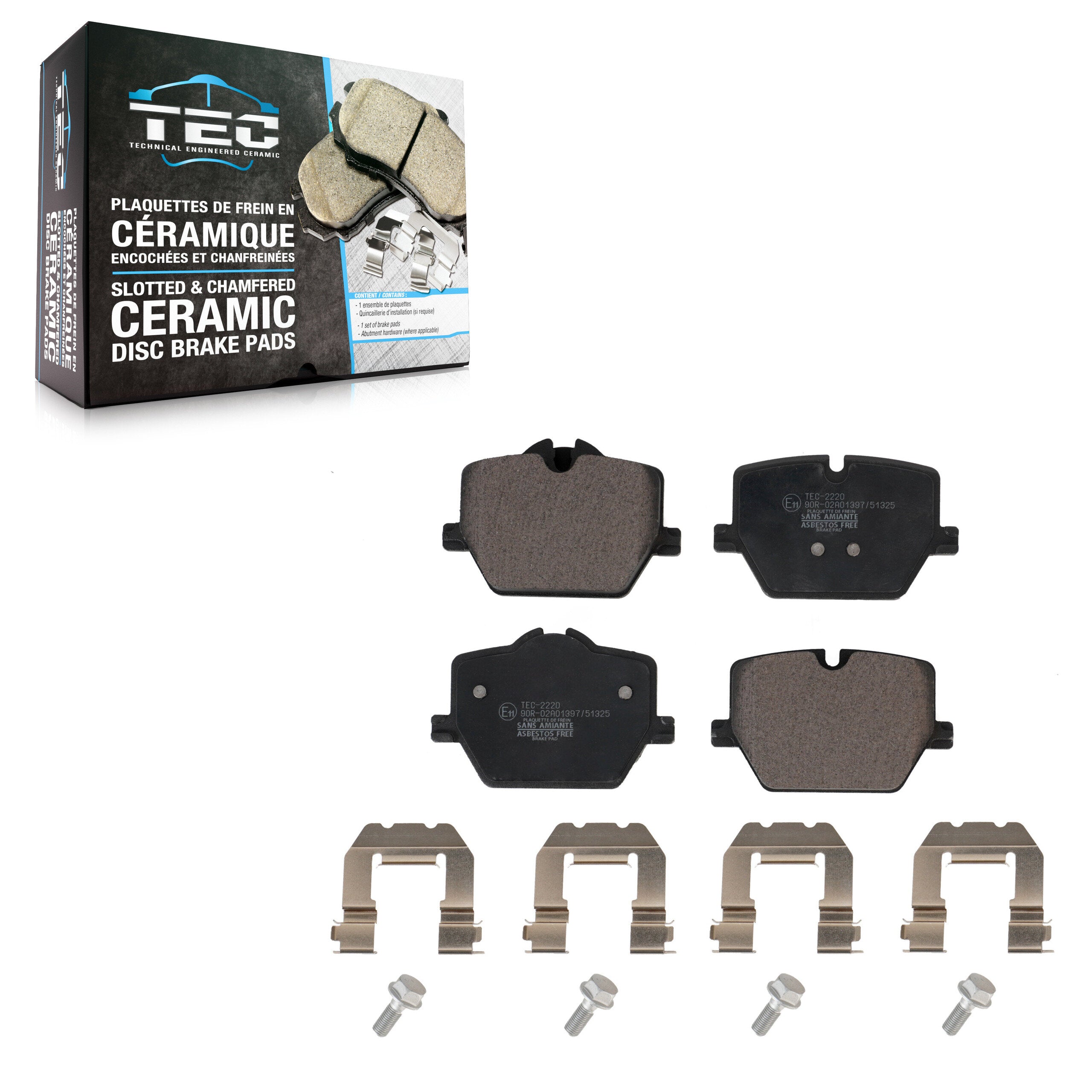 TEC TEC-2220 Disc Brake Pad for 2019-2024 BMW i4, Toyota GR Supra, BMW 230i - Rear