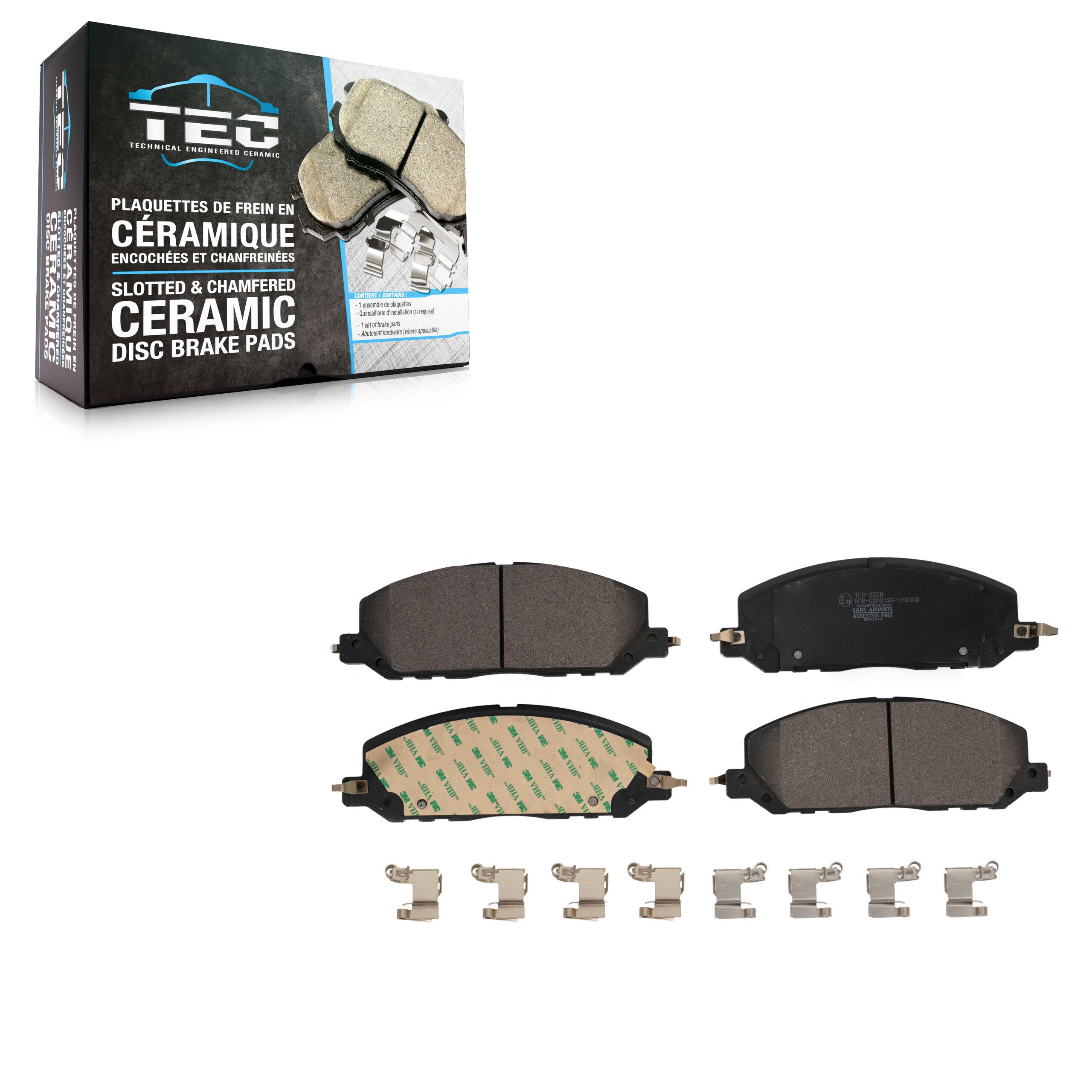 TEC TEC-2229 Disc Brake Pad for 2020-2024 Ford Explorer, Ford Police Interceptor Utility, Lincoln Aviator - Front