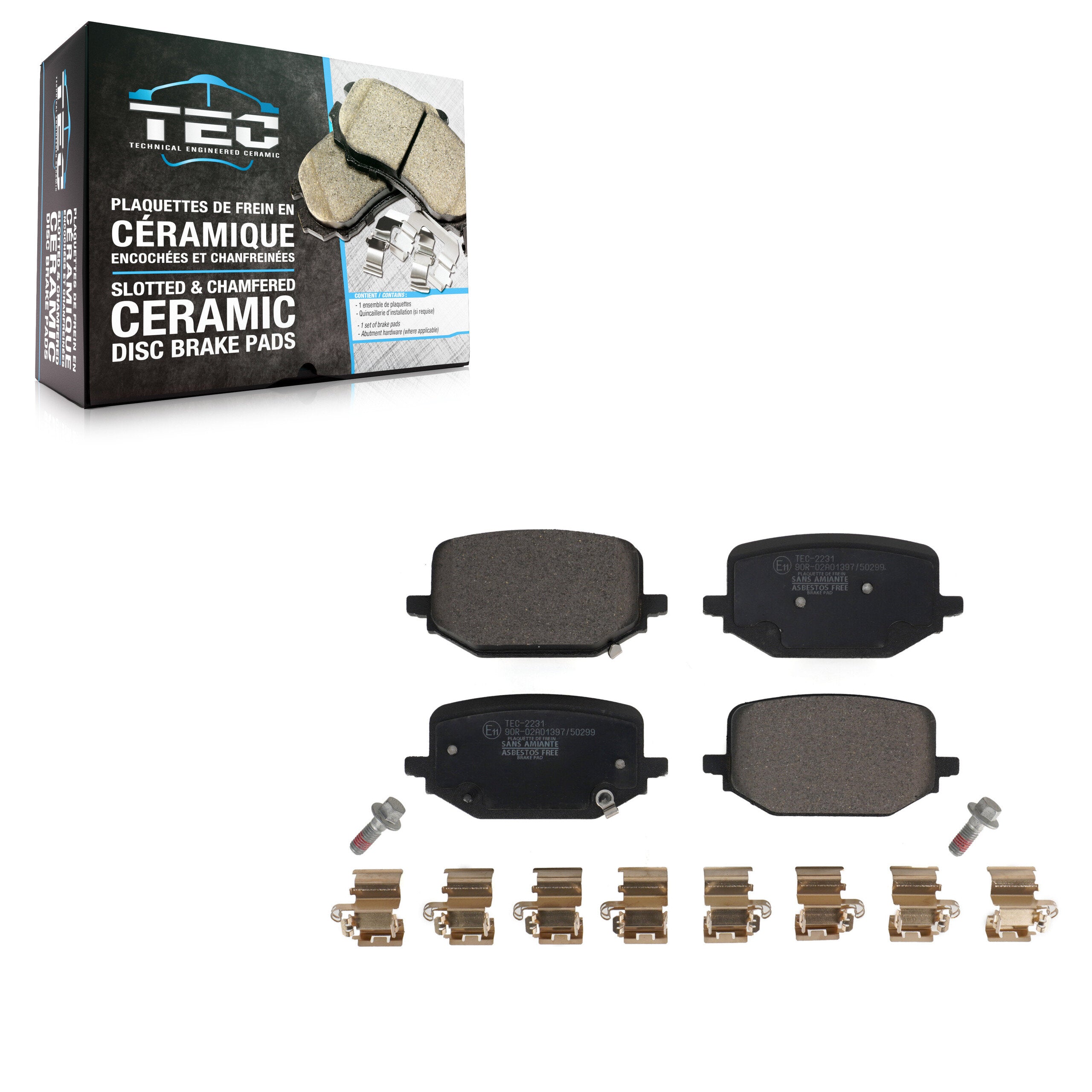 TEC TEC-2231 Disc Brake Pad for 2020-2024 Ford Explorer, Ford Police Interceptor Utility, Lincoln Aviator - Rear