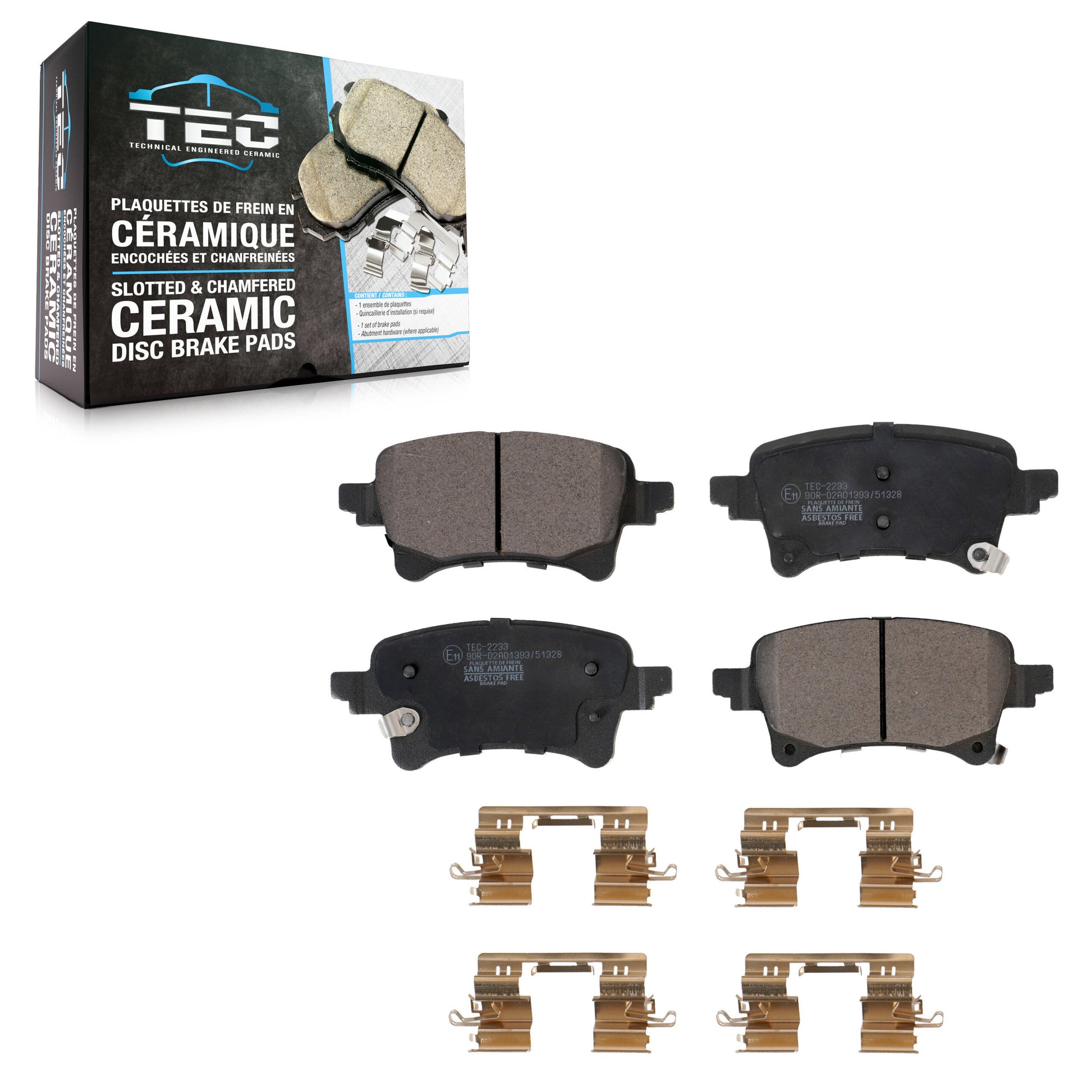 TEC TEC-2233 Disc Brake Pad for 2020-2025 Jeep Wrangler, Jeep Gladiator - Rear