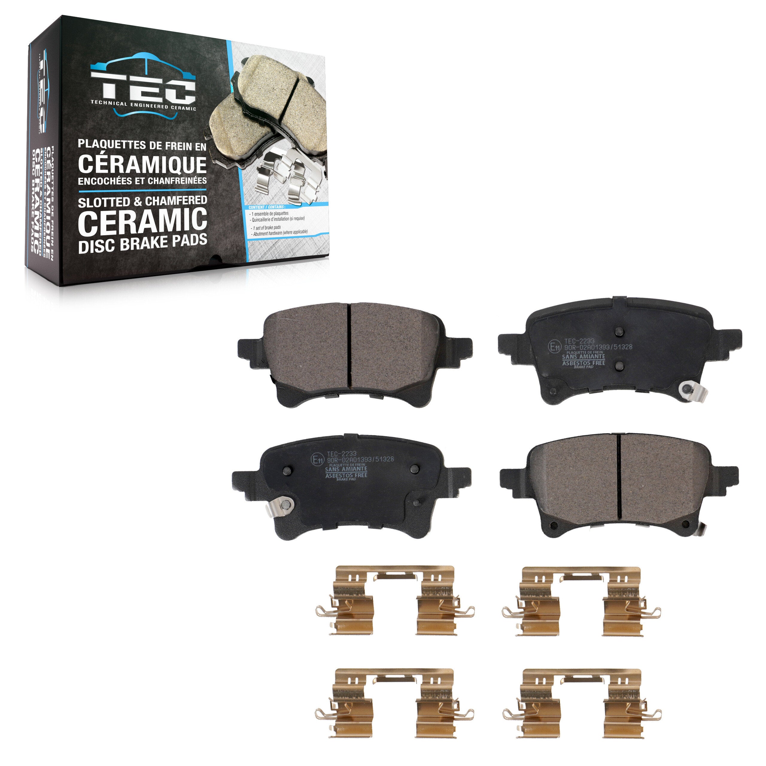 TEC TEC-2233 Disc Brake Pad for 2020-2025 Jeep Wrangler, Jeep Gladiator - Rear