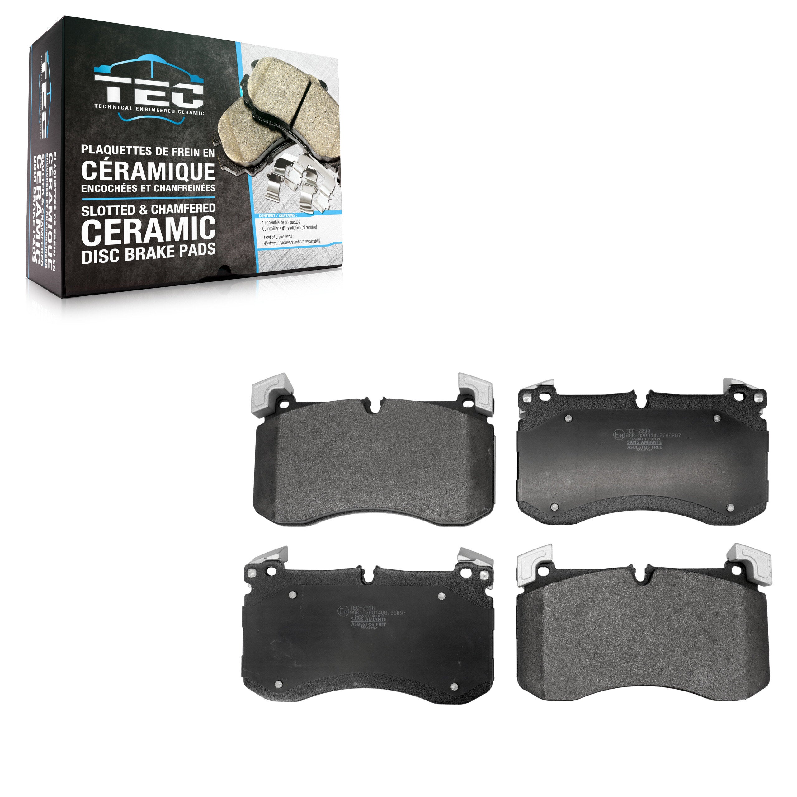 TEC TEC-2238 Disc Brake Pad for 2019-2023 Mercedes-Benz GLS63 AMG, Mercedes-Benz GLE53 AMG, Mercedes-Benz GLS450 - Front
