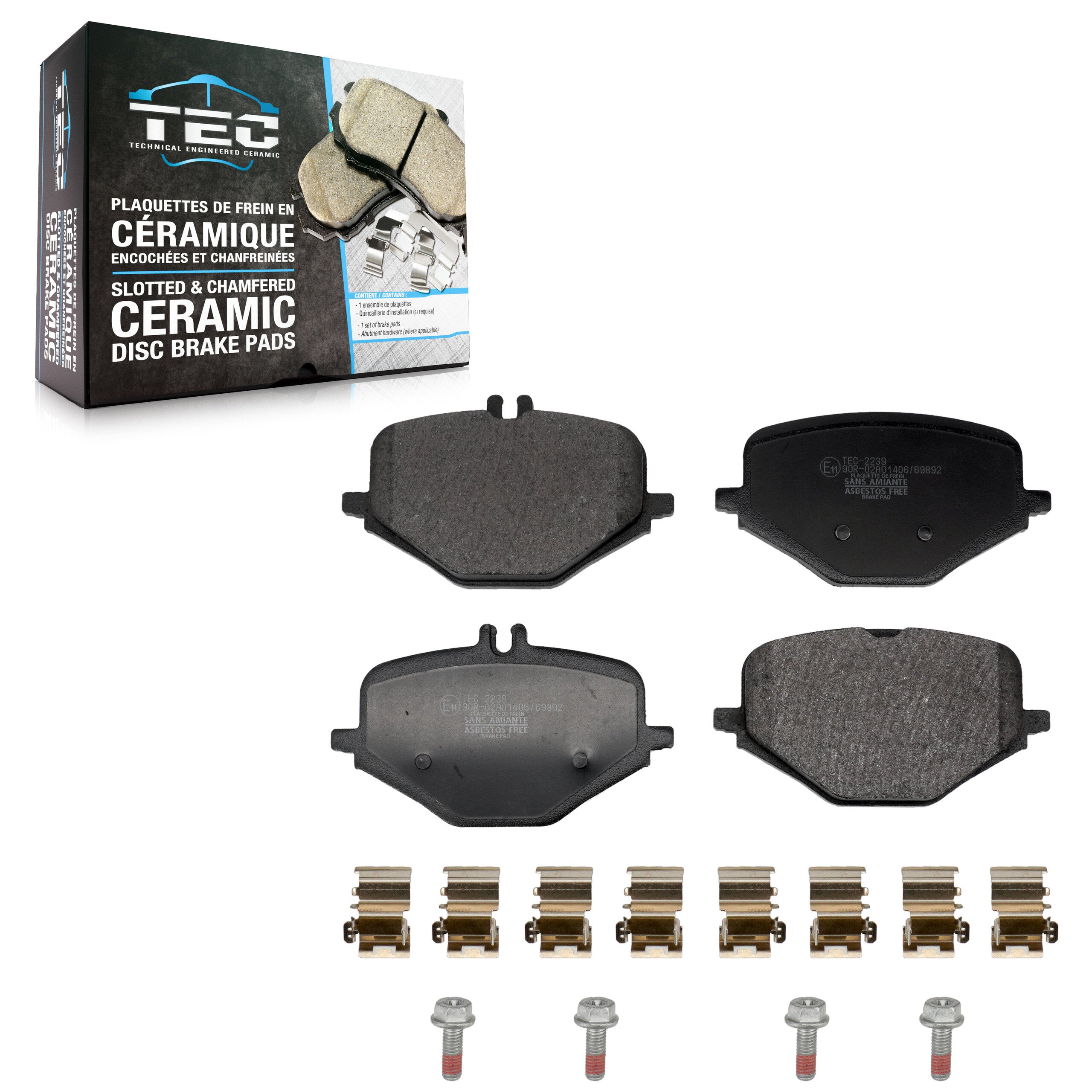 TEC TEC-2239 Disc Brake Pad for 2019-2023 Mercedes-Benz GLE63 AMG S, Mercedes-Benz GLS63 AMG, Mercedes-Benz GLE53 AMG - Rear