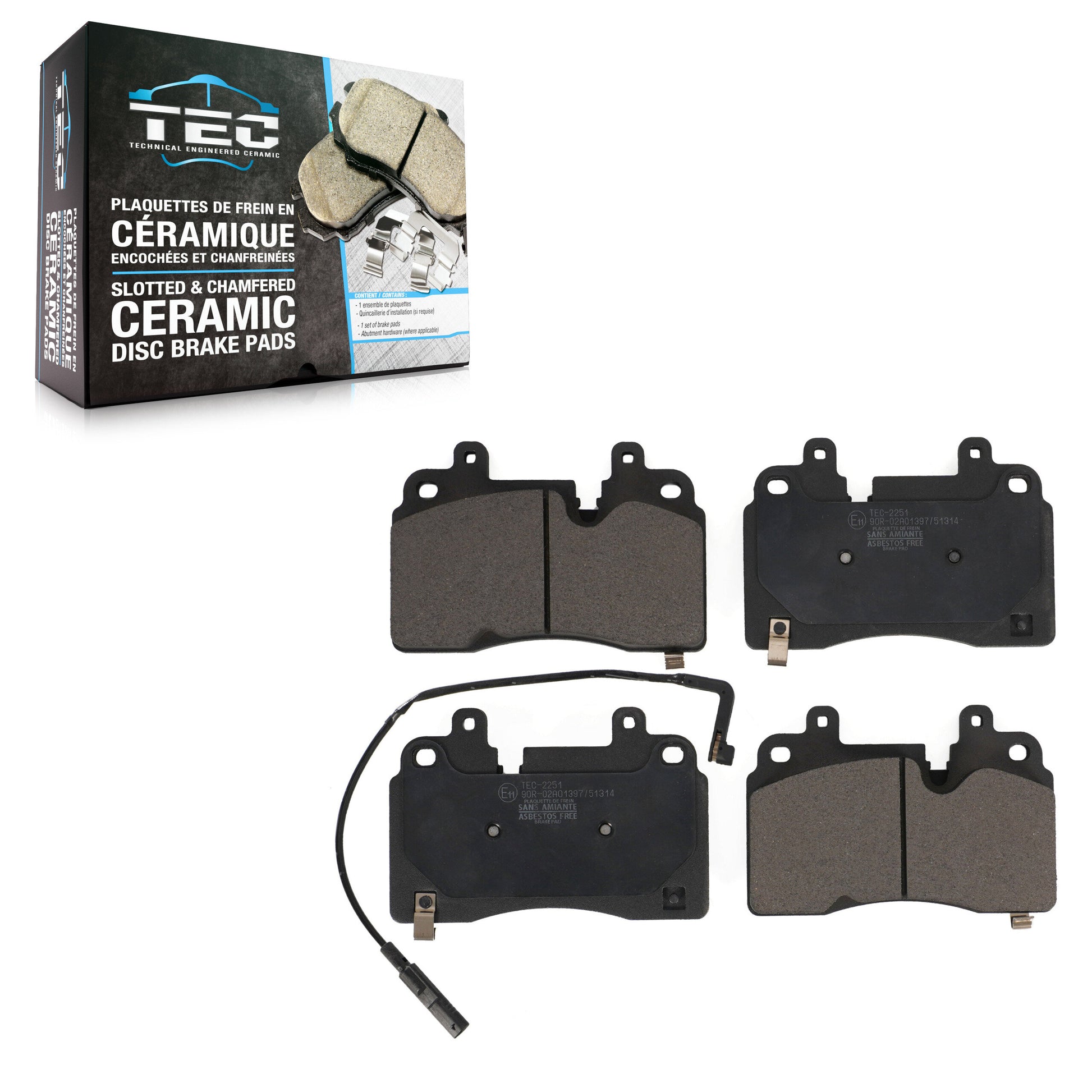 TEC TEC-2251 Disc Brake Pad for 2019-2022 Chevrolet Corvette, Cadillac CT6 - Front