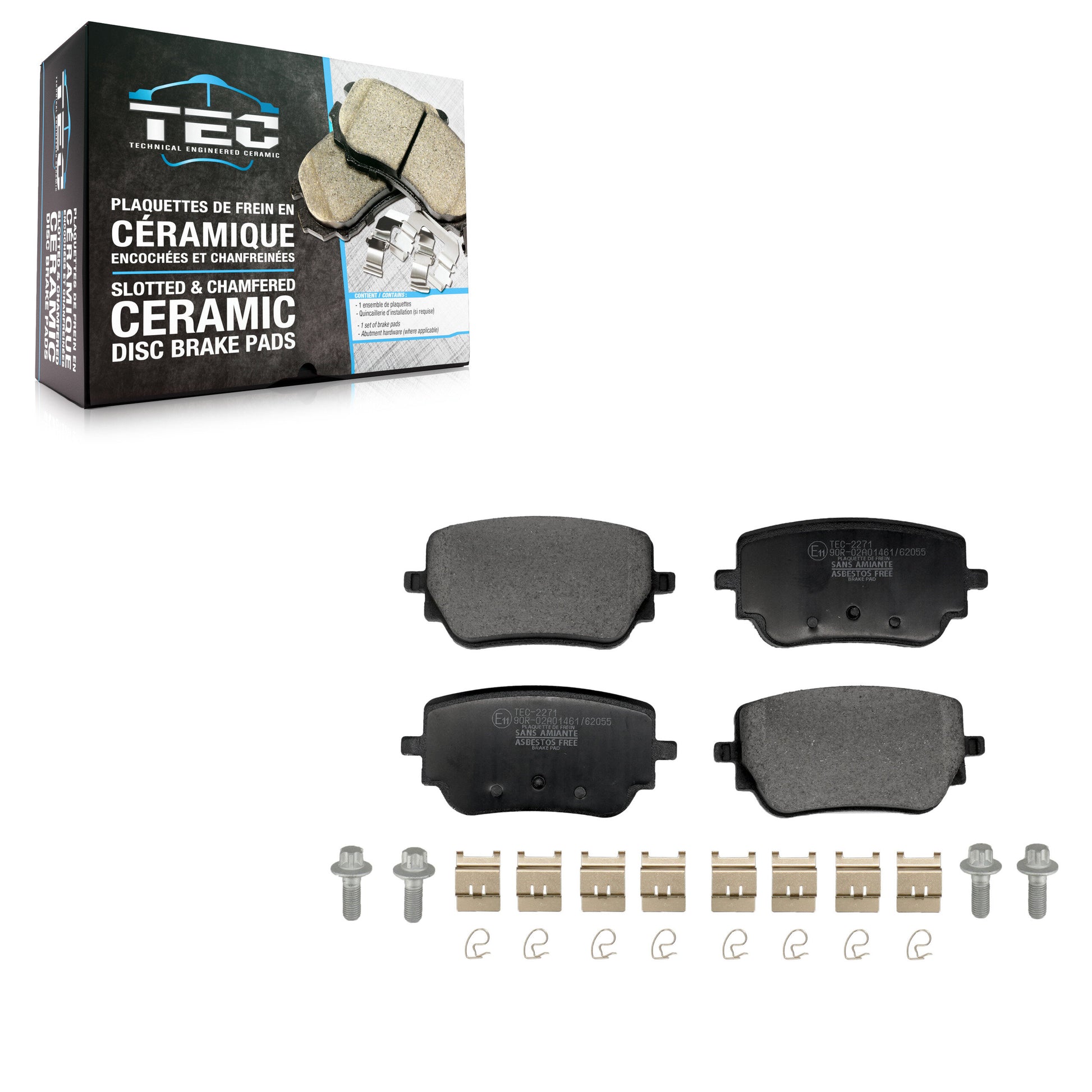 TEC TEC-2271 Disc Brake Pad for 2019-2025 Mercedes-Benz EQB 250+, Mercedes-Benz EQB 300, Mercedes-Benz EQB 350 - Rear