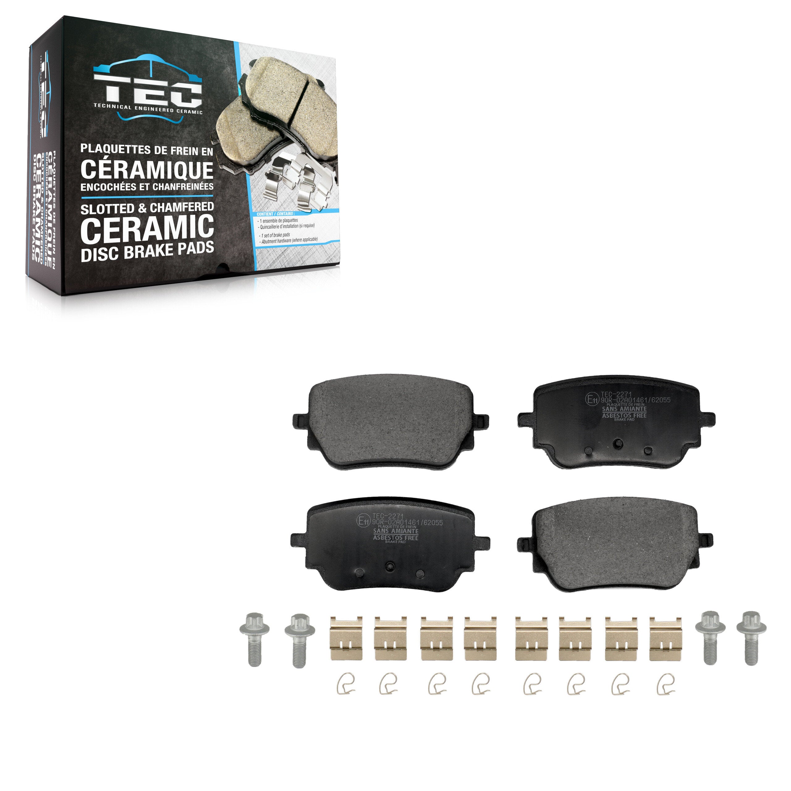 TEC TEC-2271 Disc Brake Pad for 2019-2025 Mercedes-Benz EQB 250+, Mercedes-Benz EQB 300, Mercedes-Benz EQB 350 - Rear