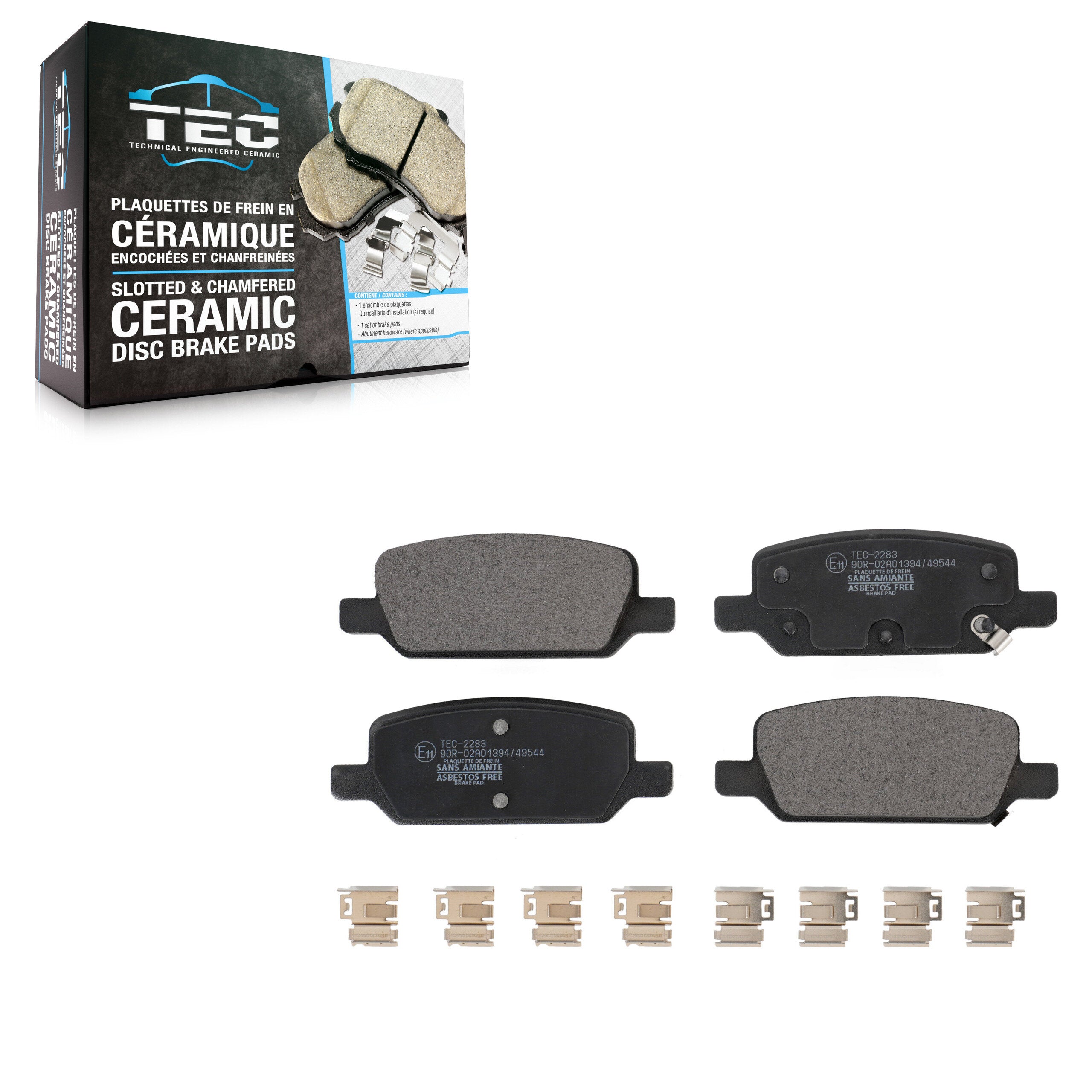 TEC TEC-2283 Disc Brake Pad for 2017-2025 Tesla Y, Tesla 3 - Rear