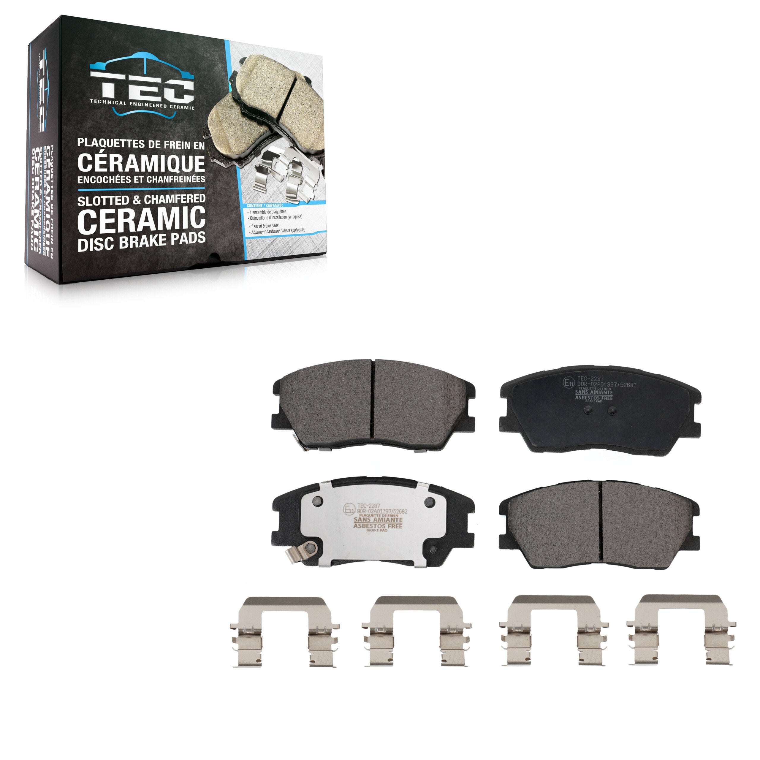 TEC TEC-2287 Disc Brake Pad for 2017-2023 Kia Soul EV, Kia Soul - Front