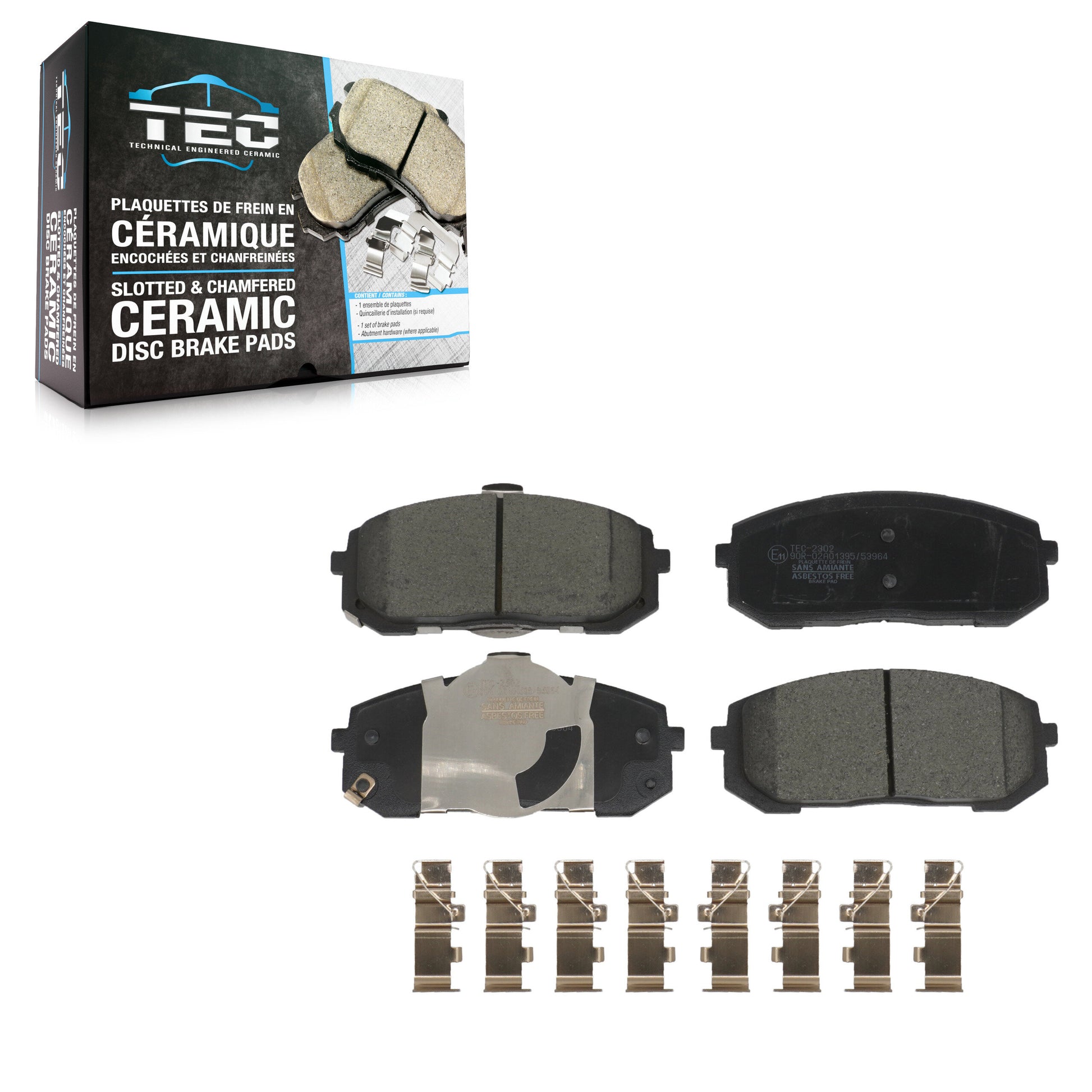 TEC TEC-2302 Disc Brake Pad for 2020-2025 Hyundai Sonata, Hyundai Elantra, Kia Niro EV - Front