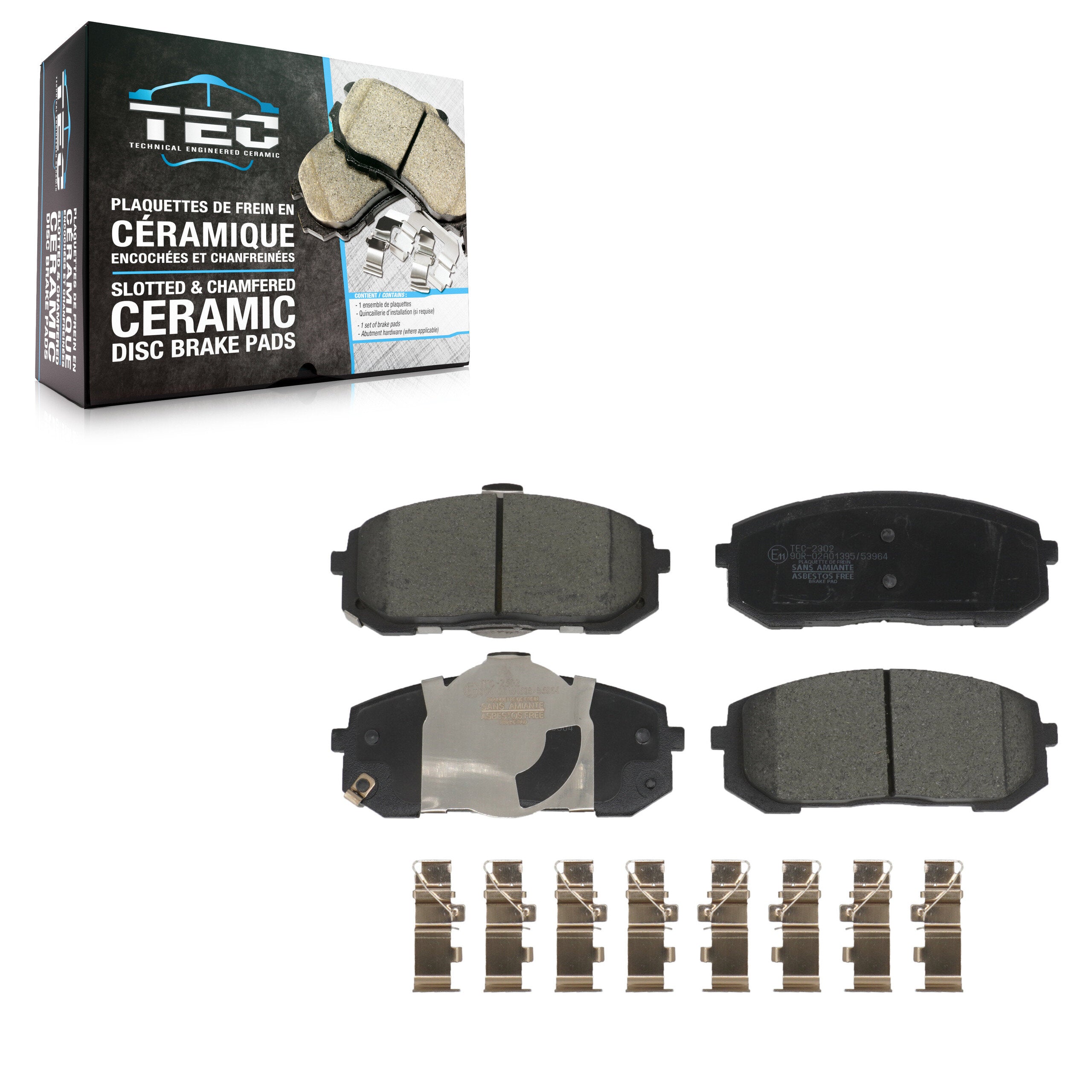 TEC TEC-2302 Disc Brake Pad for 2020-2025 Hyundai Sonata, Hyundai Elantra, Kia Niro EV - Front