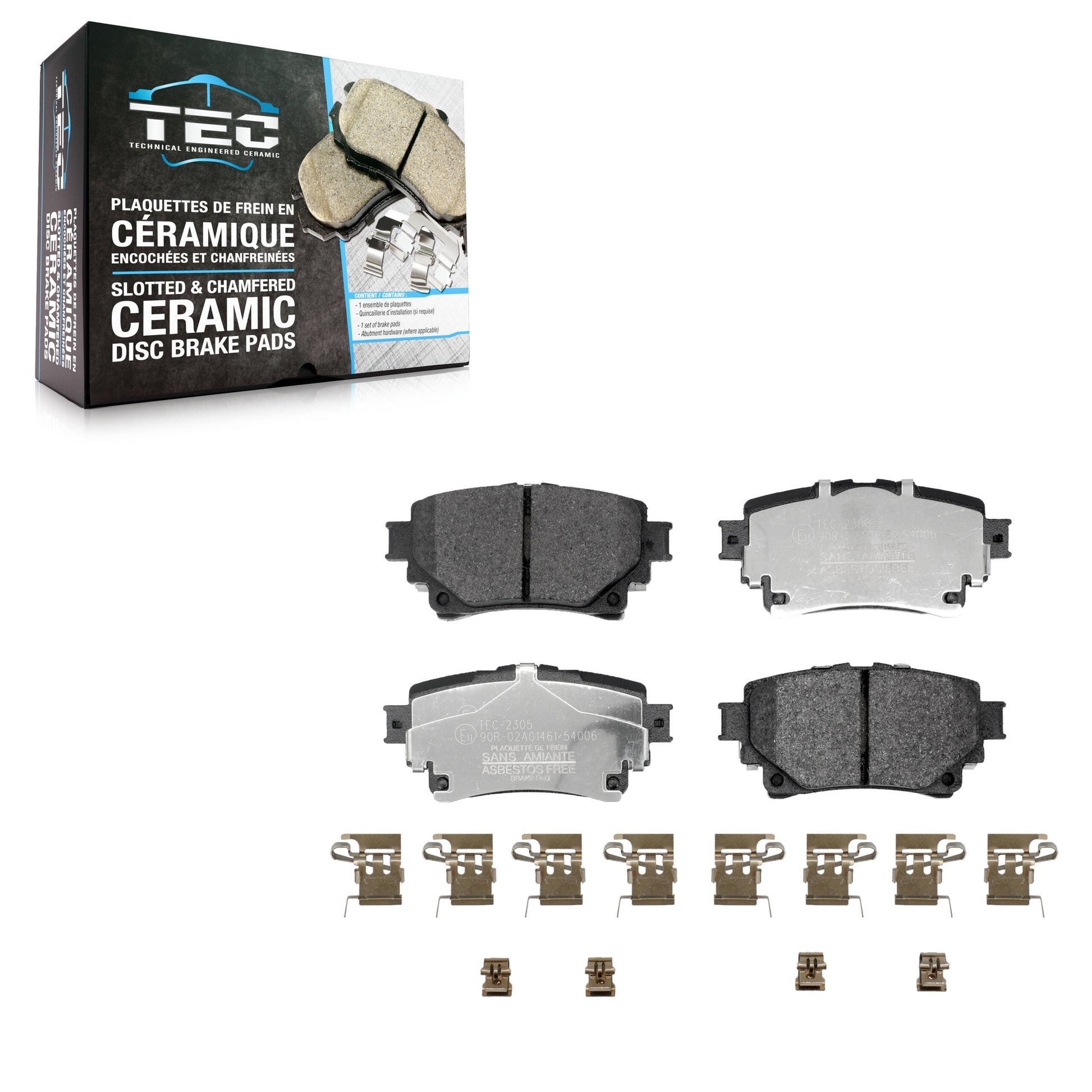 TEC TEC-2305 Disc Brake Pad for 2020-2025 Lexus RX350, Lexus RX450h+, Lexus TX350 - Rear