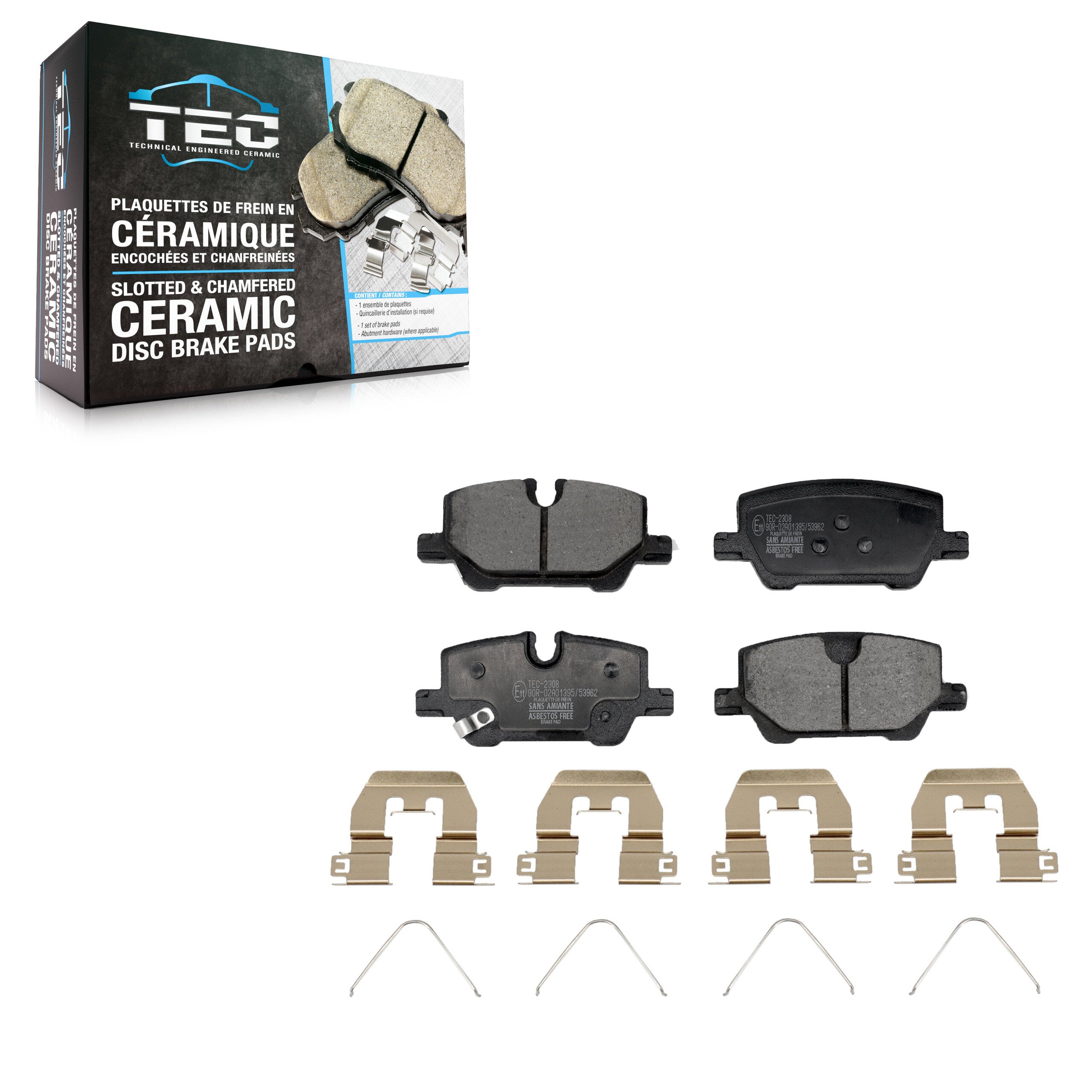 TEC TEC-2308 Disc Brake Pad for 2020-2025 Chevrolet Trailblazer, Buick Encore GX - Rear