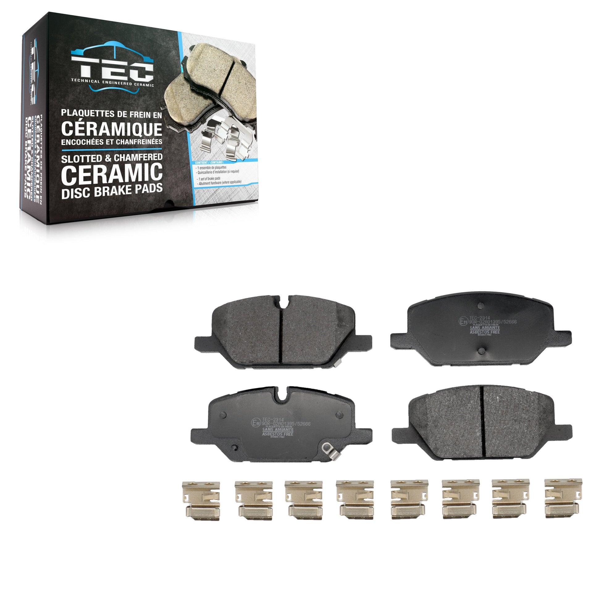 TEC TEC-2314 Disc Brake Pad for 2020-2023 Chevrolet Camaro, Buick Envision, Chevrolet Equinox - Front