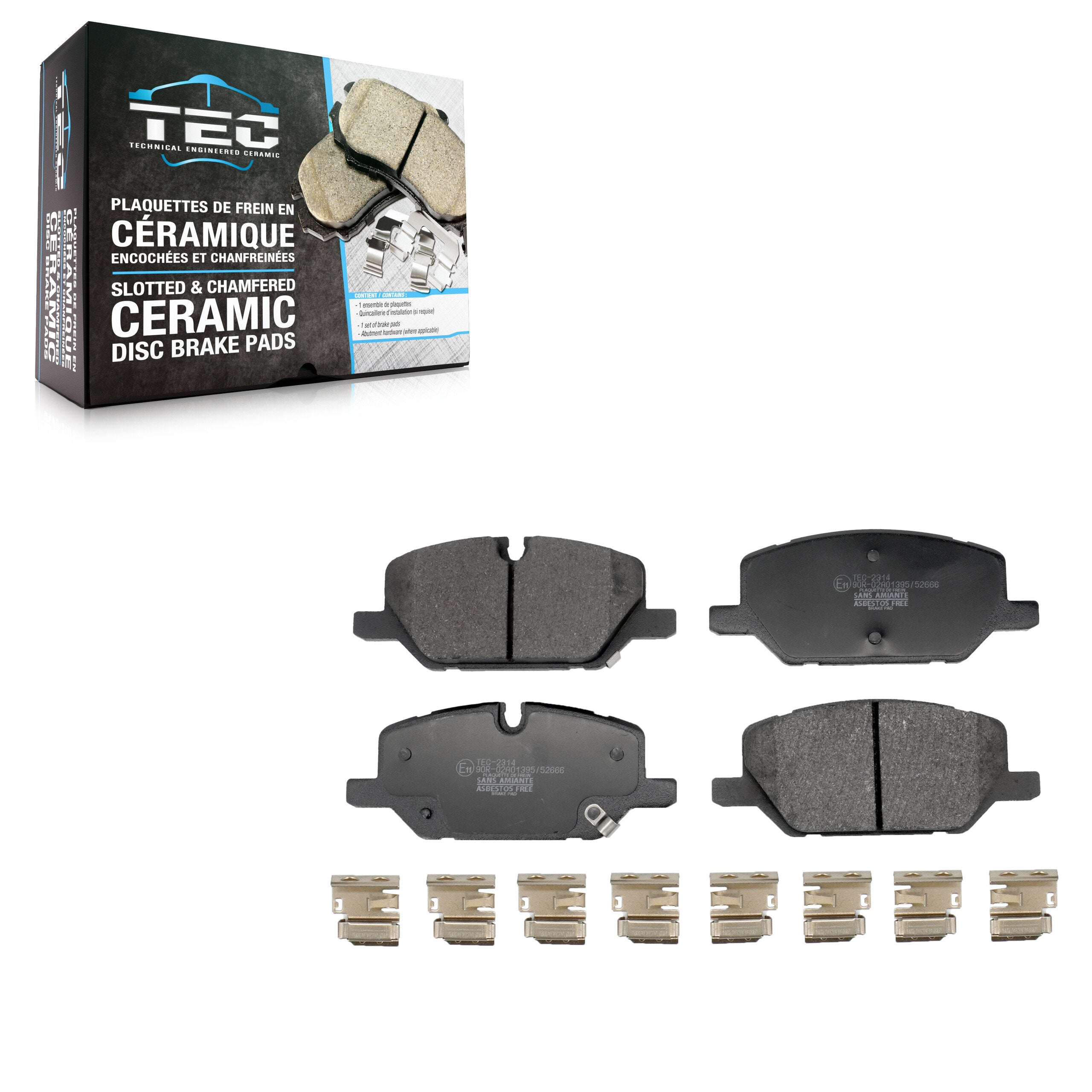 TEC TEC-2314 Disc Brake Pad for 2020-2023 Chevrolet Camaro, Buick Envision, Chevrolet Equinox - Front