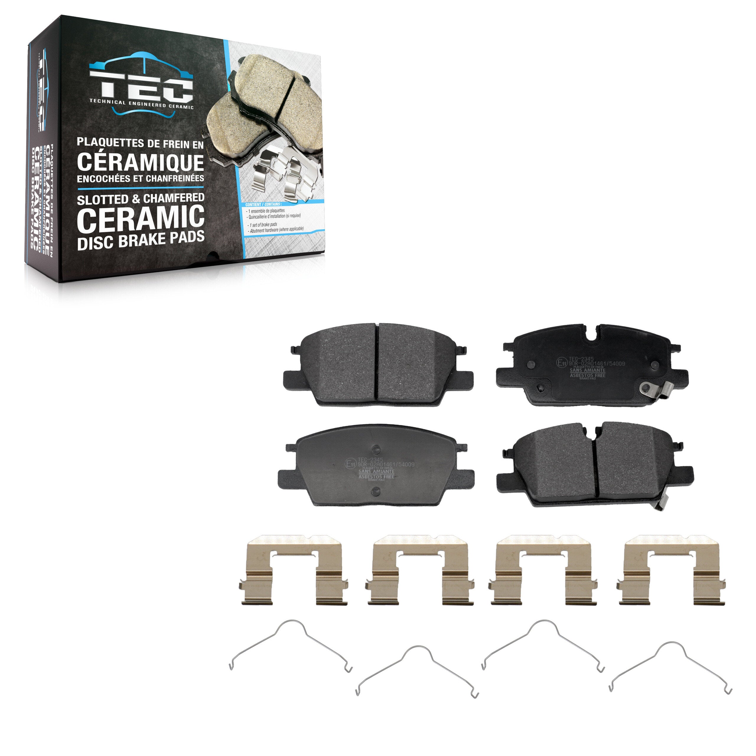 TEC TEC-2345 Disc Brake Pad for 2020-2025 Buick Envista, Chevrolet Equinox, Chevrolet Trax - Front