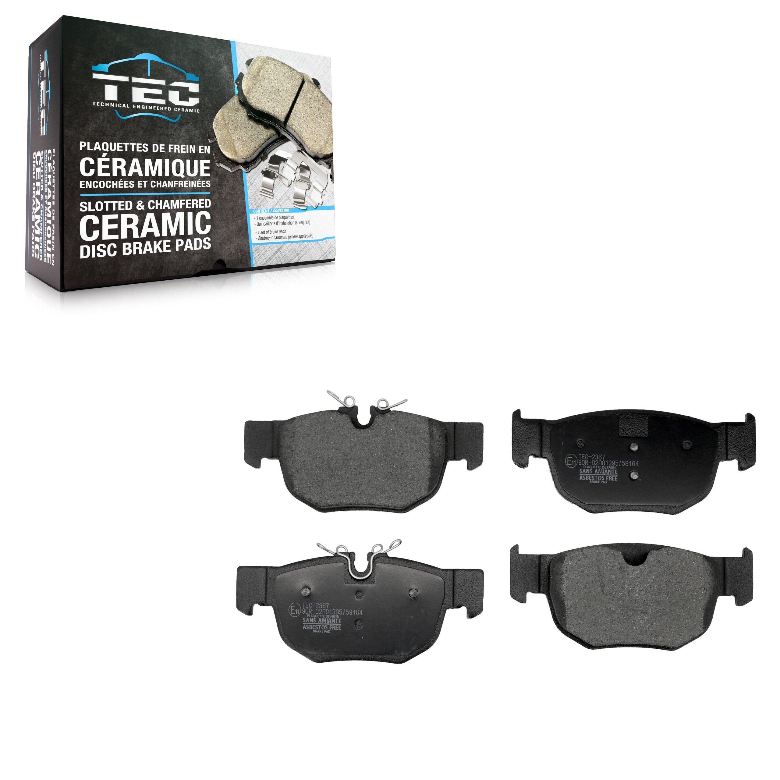 TEC TEC-2367 Disc Brake Pad for 2017-2022 Jaguar F-Pace, Land Rover Range Rover Velar - Rear