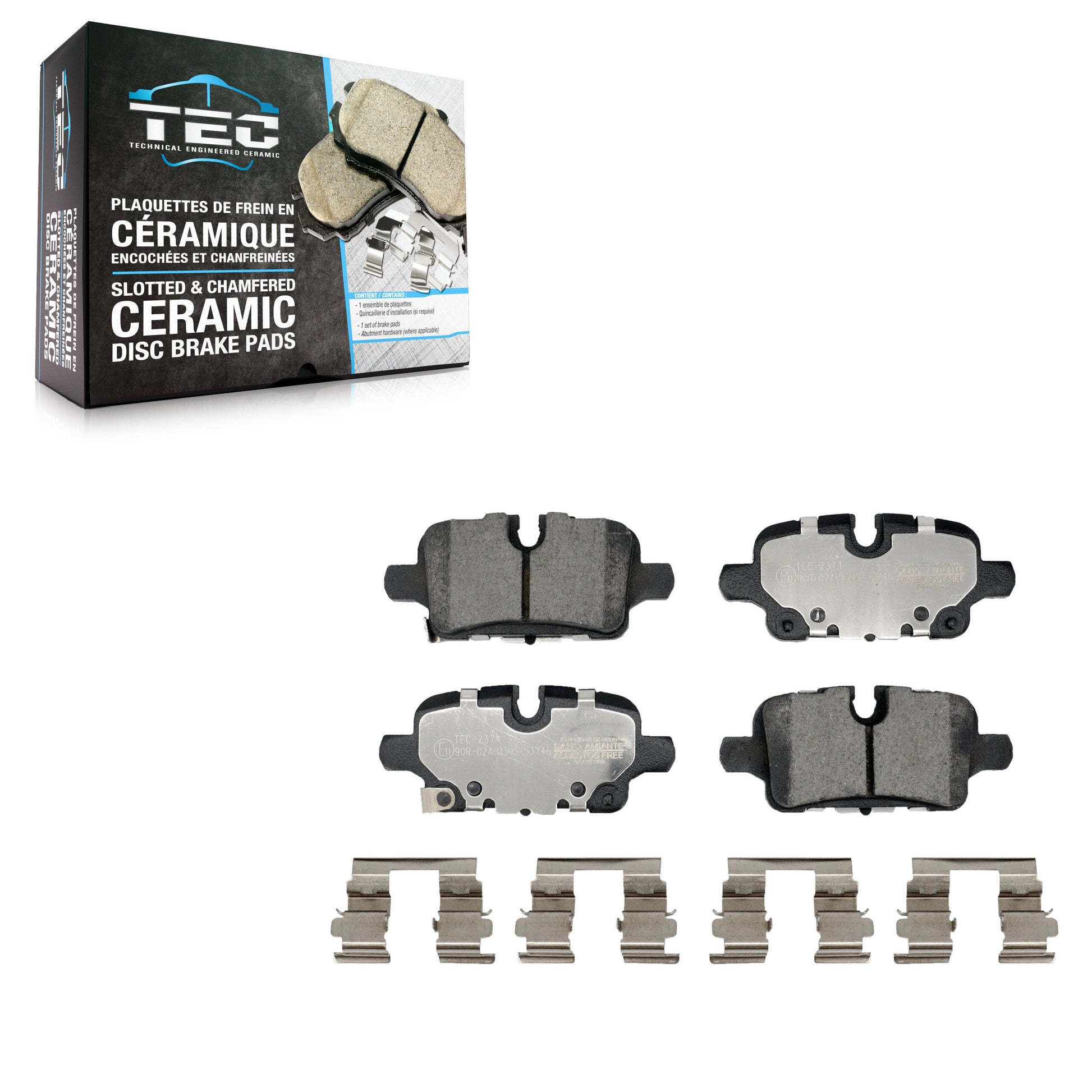 TEC TEC-2374 Disc Brake Pad for 2020-2025 Buick Envista, Chevrolet Trax, Chevrolet Malibu - Rear