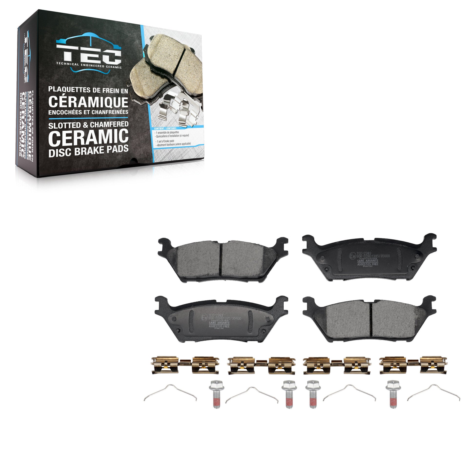 TEC TEC-2383 Disc Brake Pad for 2021-2025 Ford Bronco, Ford Expedition, Ford F-150 Lightning - Rear
