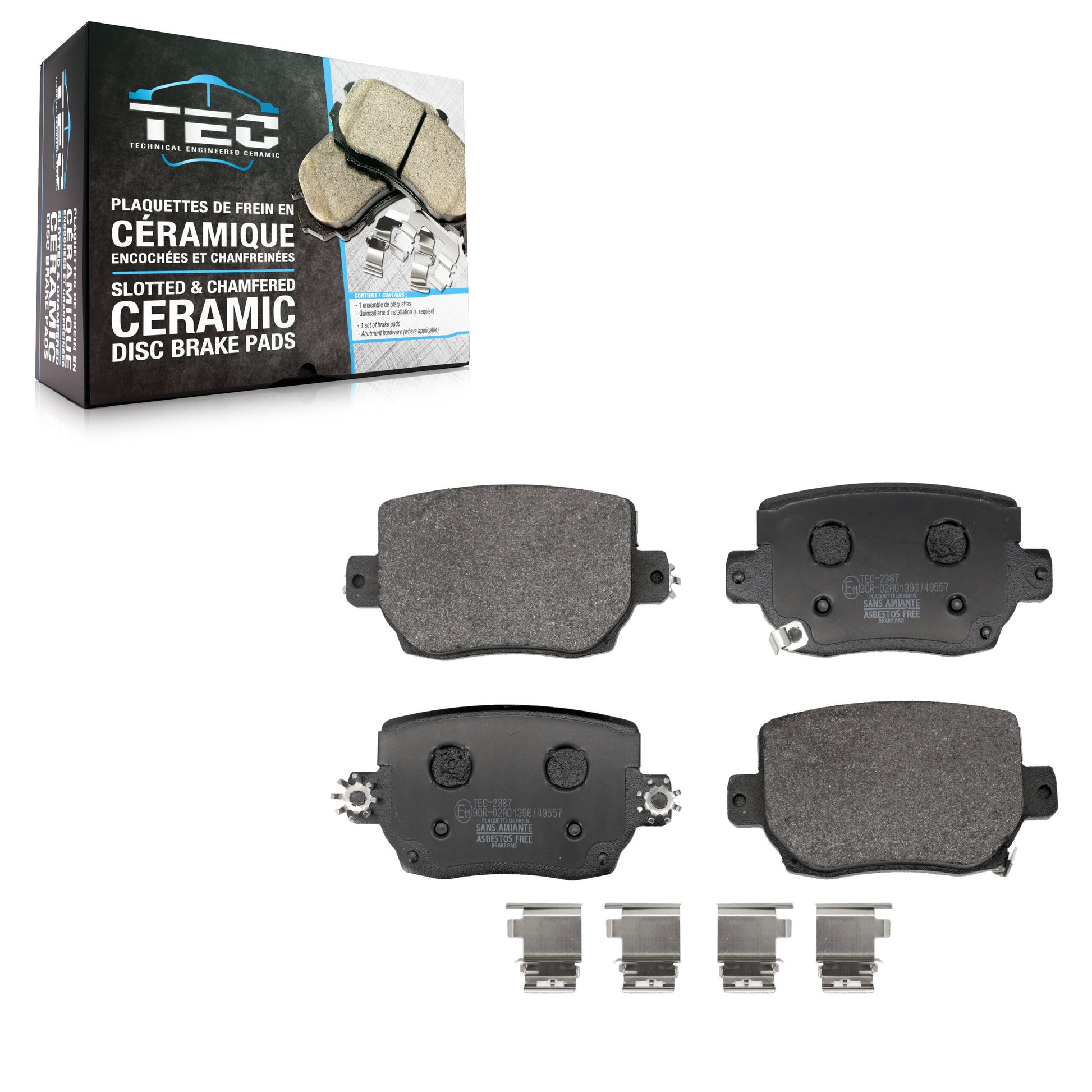 TEC TEC-2387 Disc Brake Pad for 2017-2025 Tesla Y, Tesla 3 - Rear